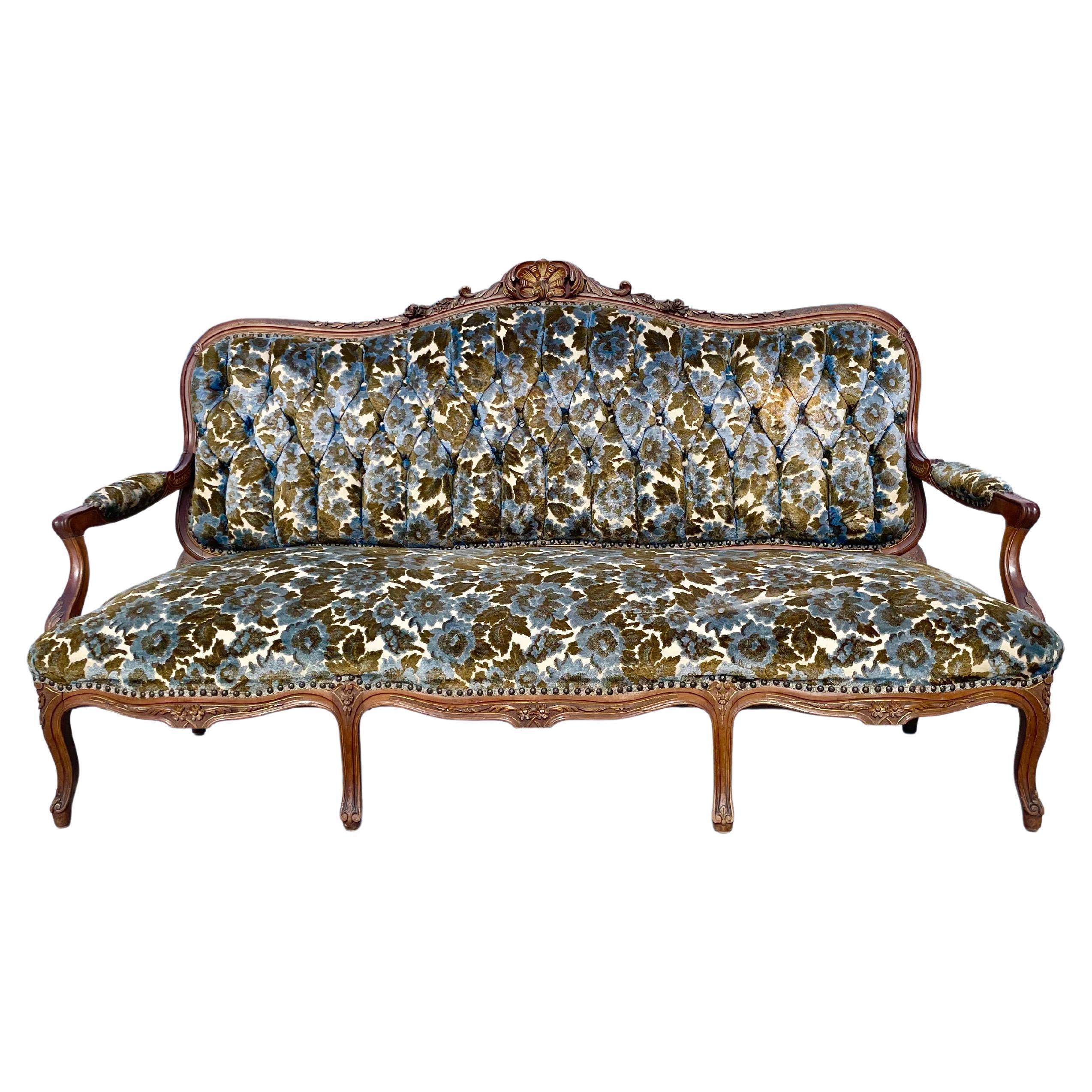 Early 20th Century Vintage French Sofa Styled After Louis XV