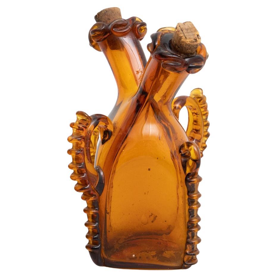 Vintage Flower Vase, English, Carnival Glass, Fluted, Early 20th