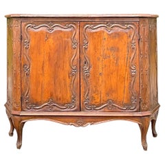 Early 20th Century Vintage Italian Carved Console Cabinet