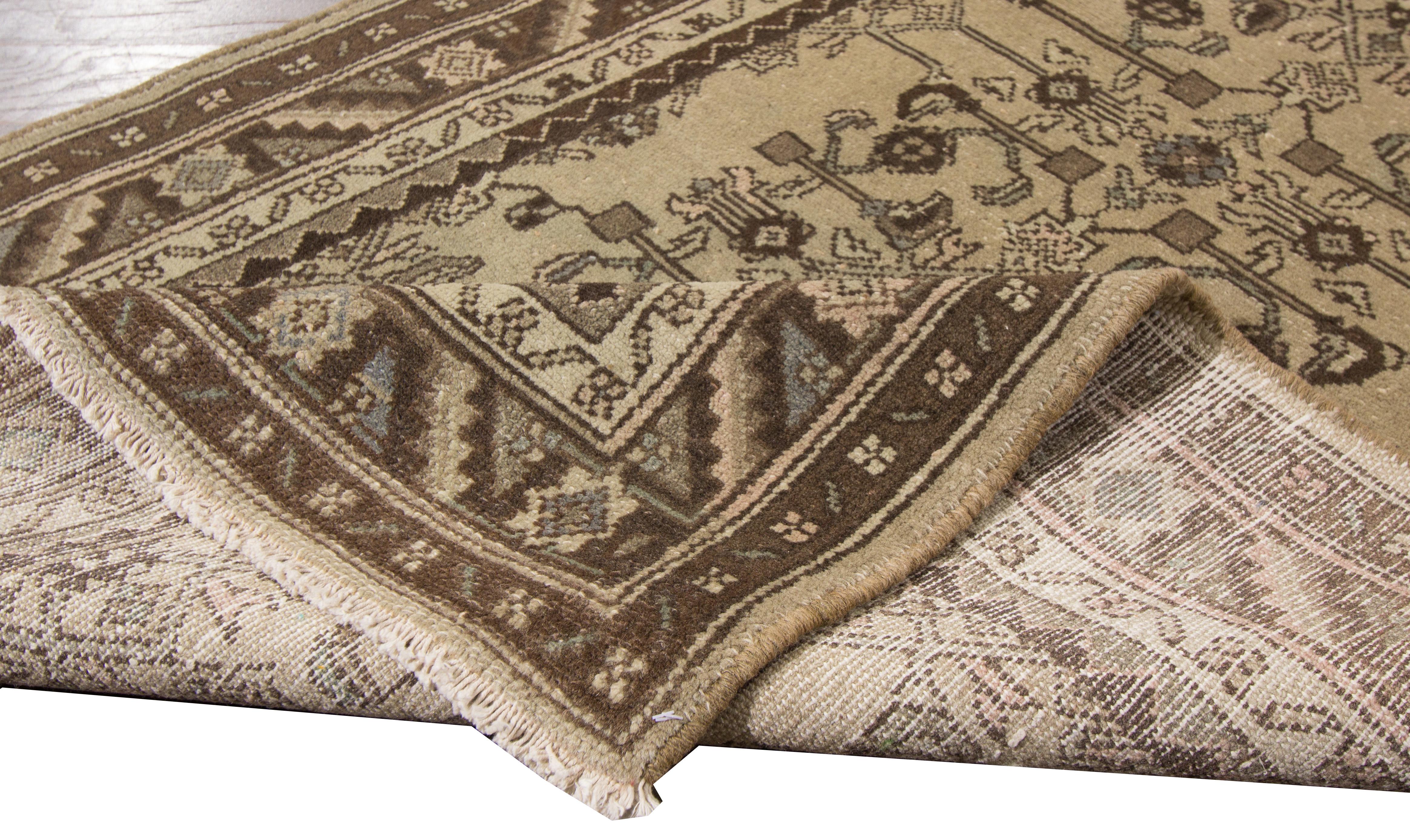 Hand-Knotted Early 20th Century Vintage Malayer Runner Rug For Sale
