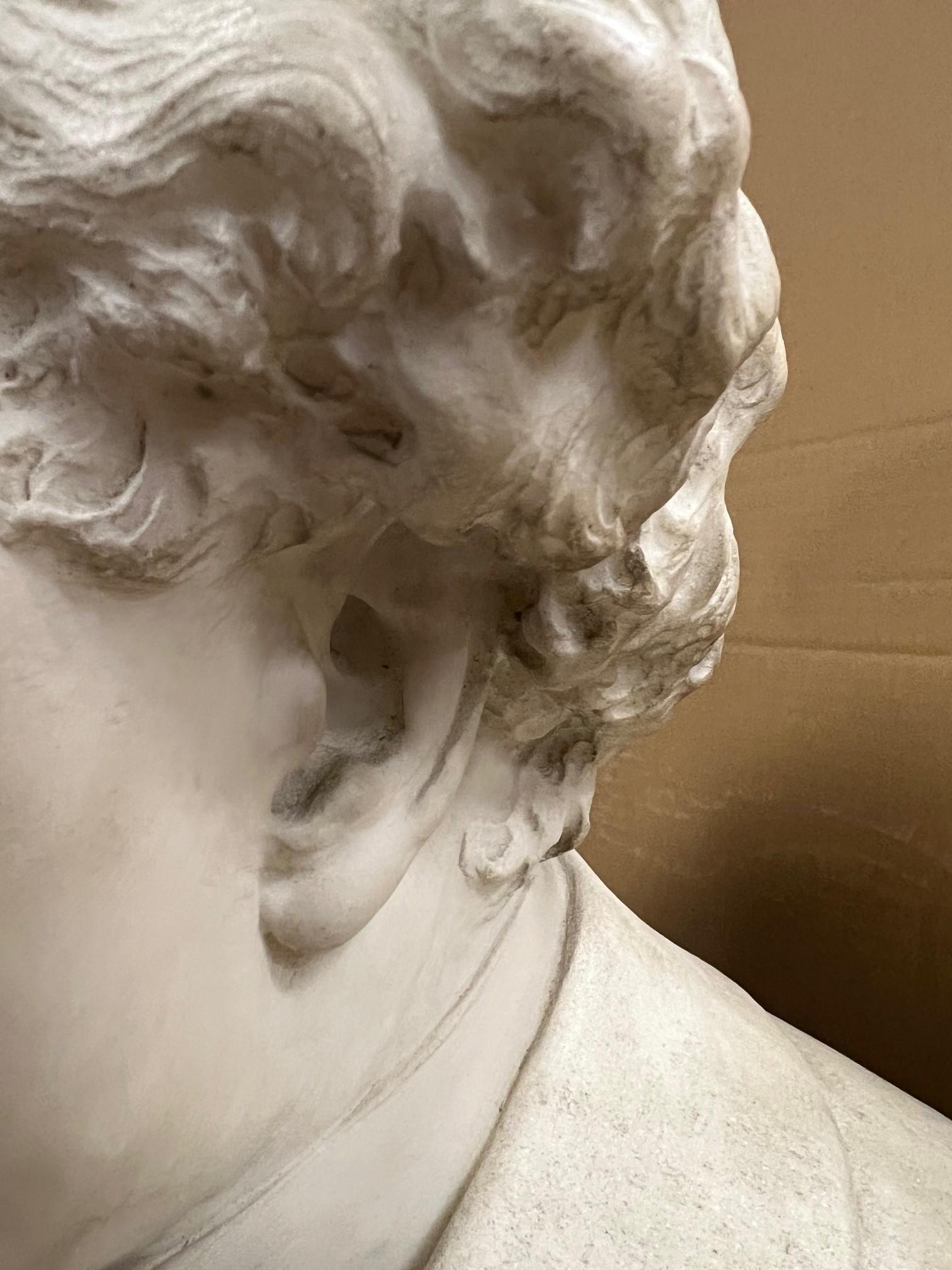 Early 20th Century Vintage Marble Sculpture, Bust of a Unknown Male   For Sale 9