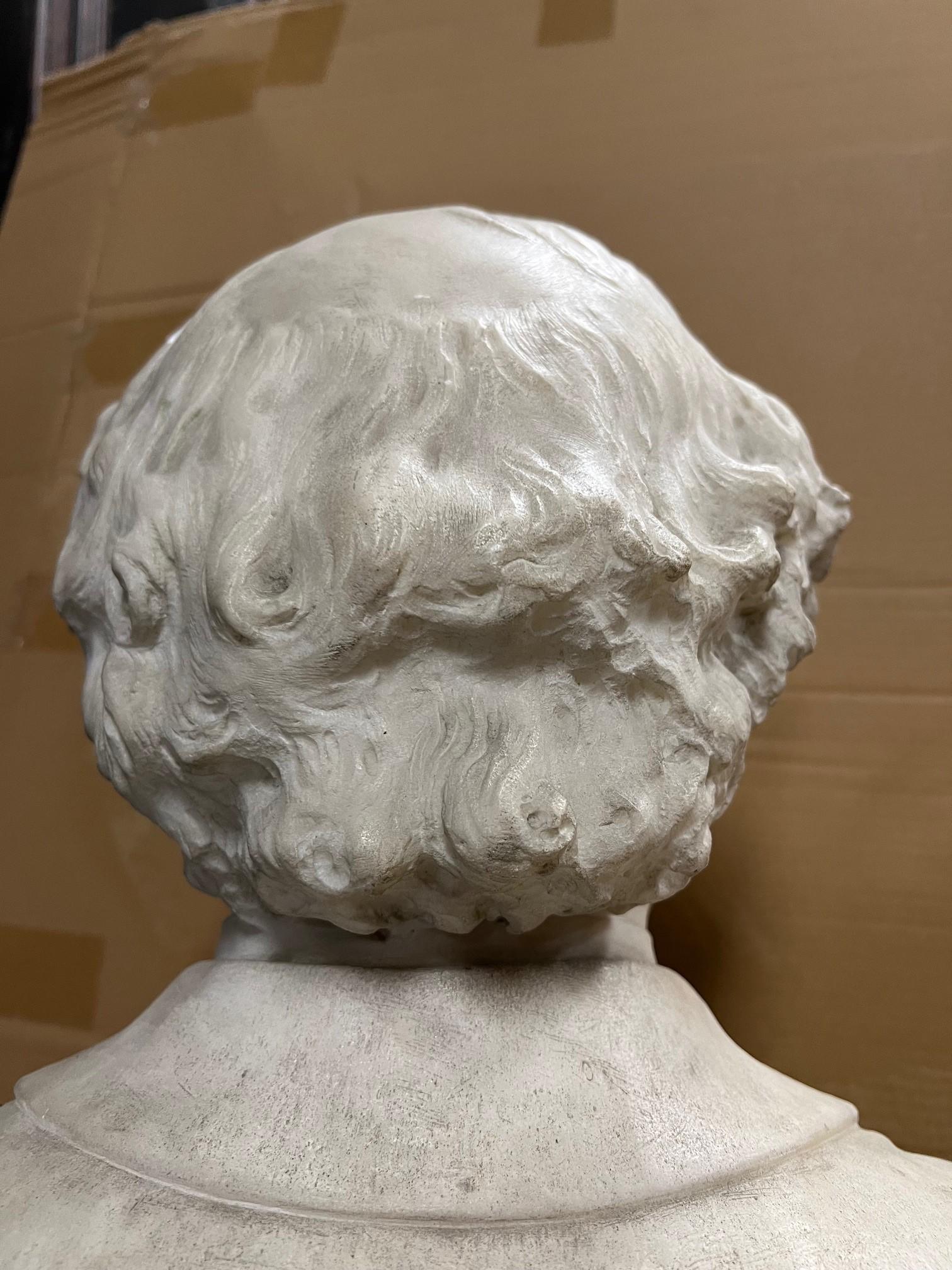 Early 20th Century Vintage Marble Sculpture, Bust of a Unknown Male   For Sale 11