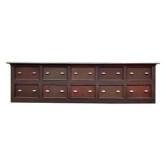 Early 20th Century Vintage Monumemtal Rustic Pharmacy Credenza