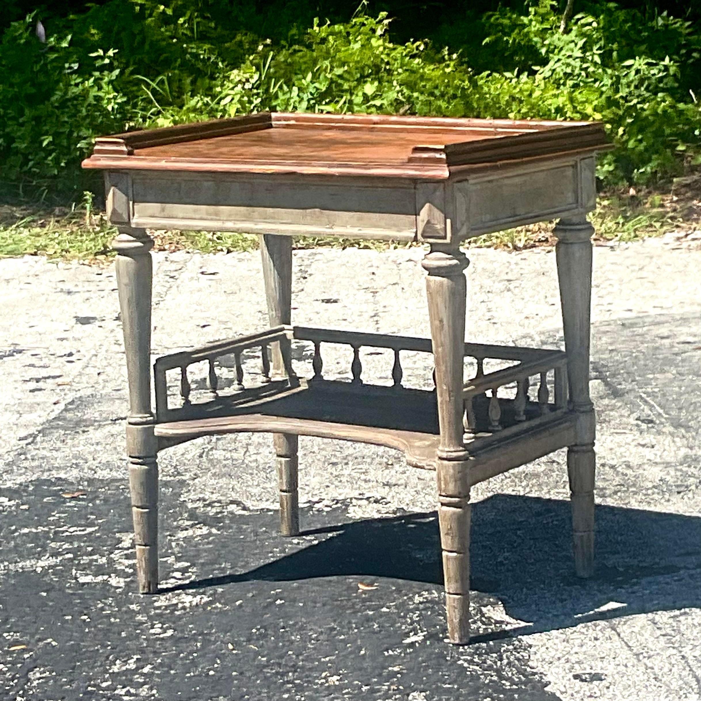 Early 20th Century Vintage Patinated Primitive Dry Bar In Good Condition For Sale In west palm beach, FL