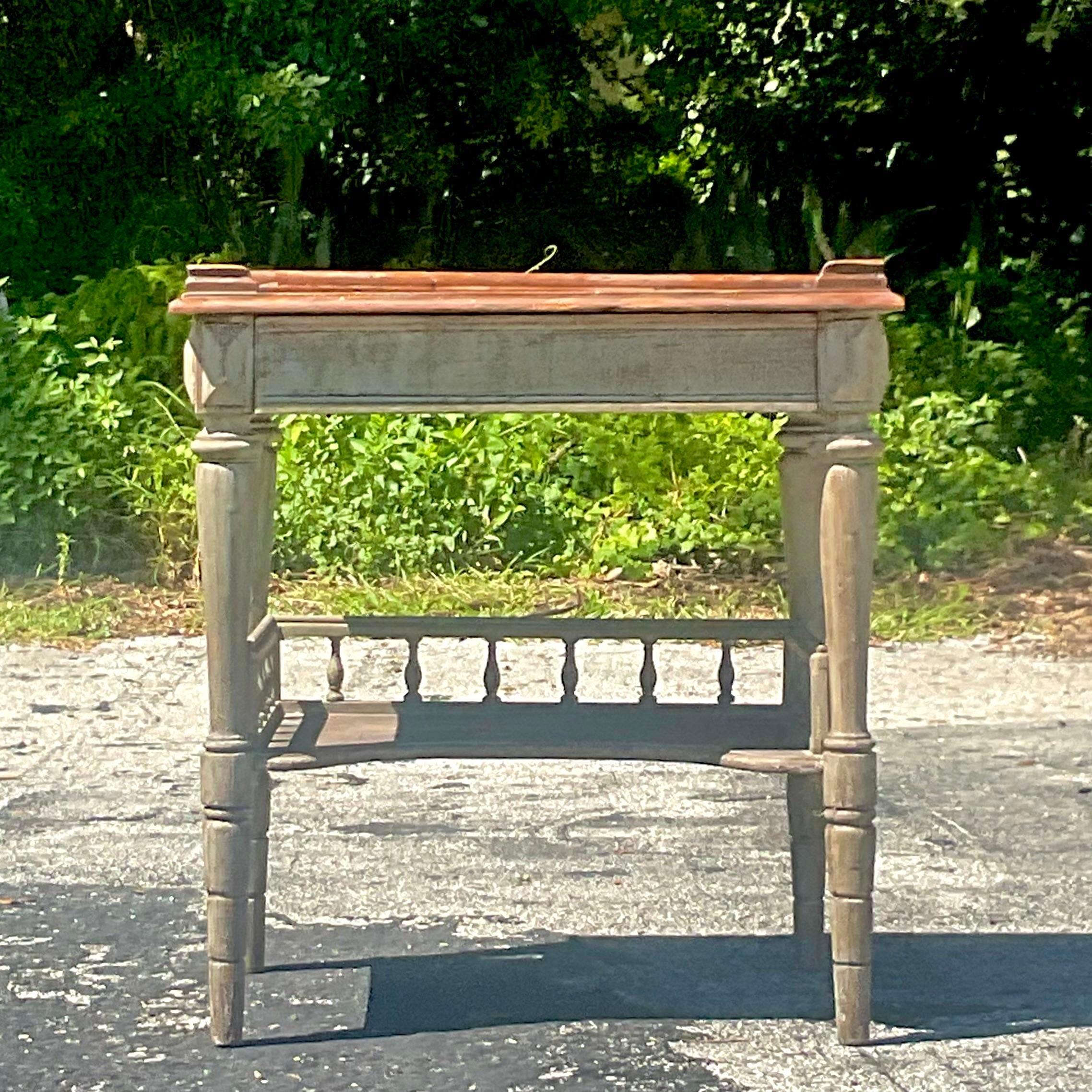 Early 20th Century Vintage Patinated Primitive Dry Bar For Sale 4