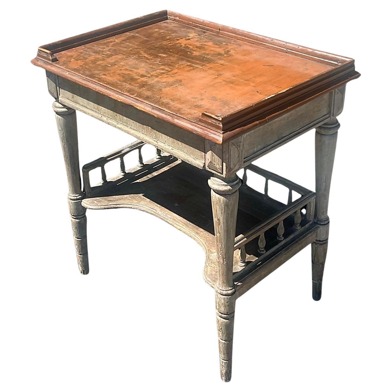 Early 20th Century Vintage Patinated Primitive Dry Bar For Sale