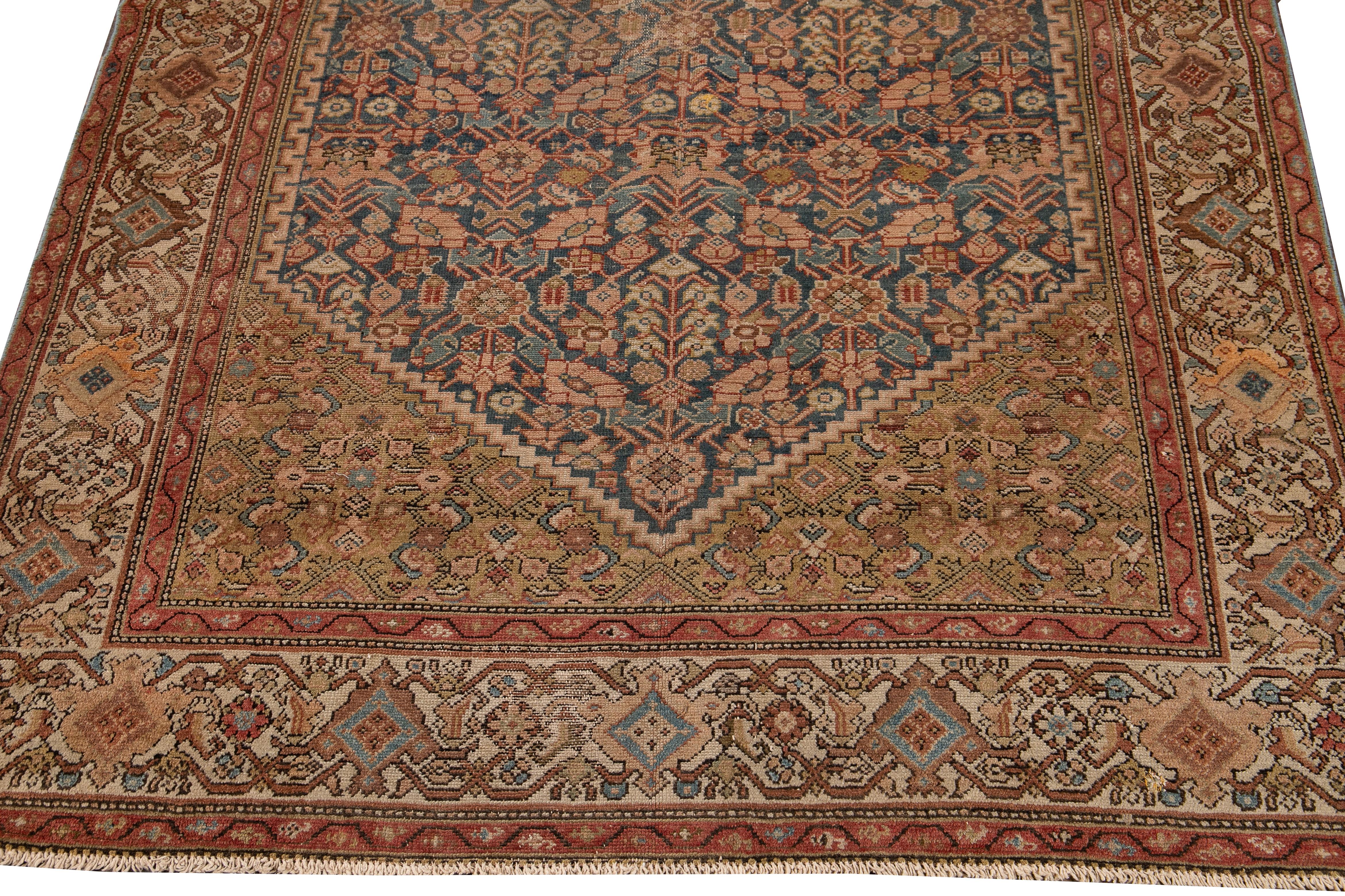 Early 20th Century Vintage Persian Malayer Runner Rug  For Sale 6