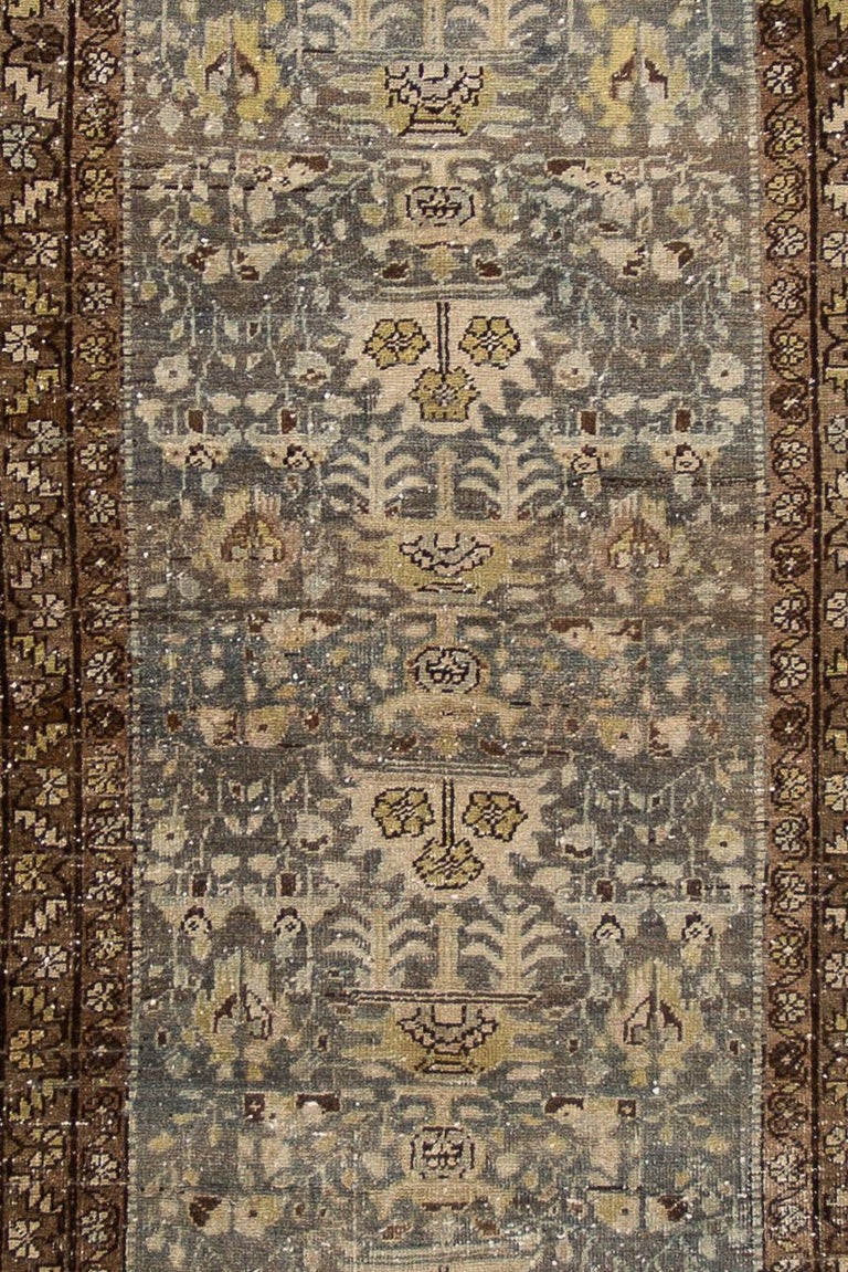 Wool Early 20th Century Vintage Persian Malayer Runner Rug