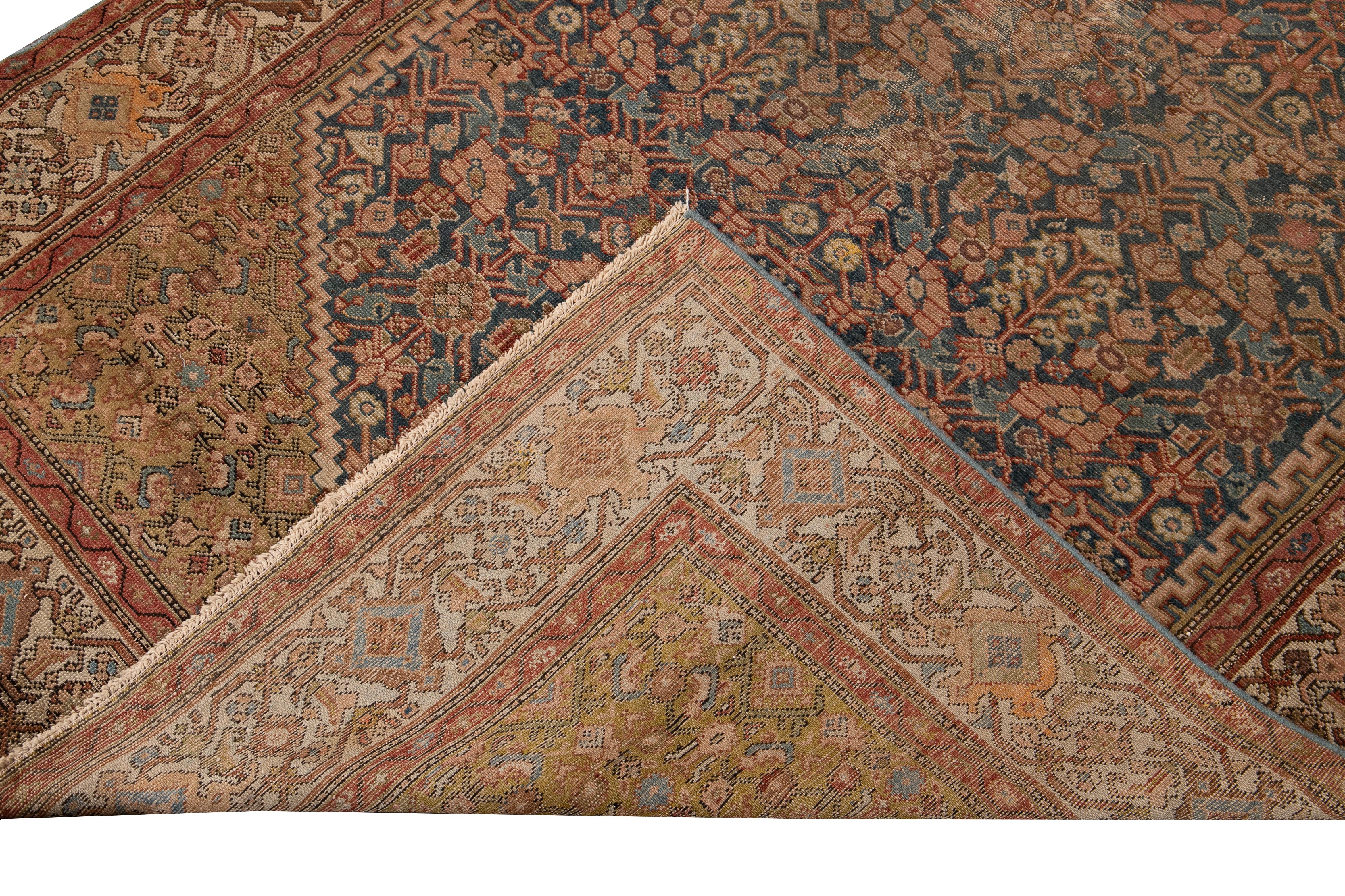 Early 20th Century Vintage Persian Malayer Runner Rug  For Sale 1