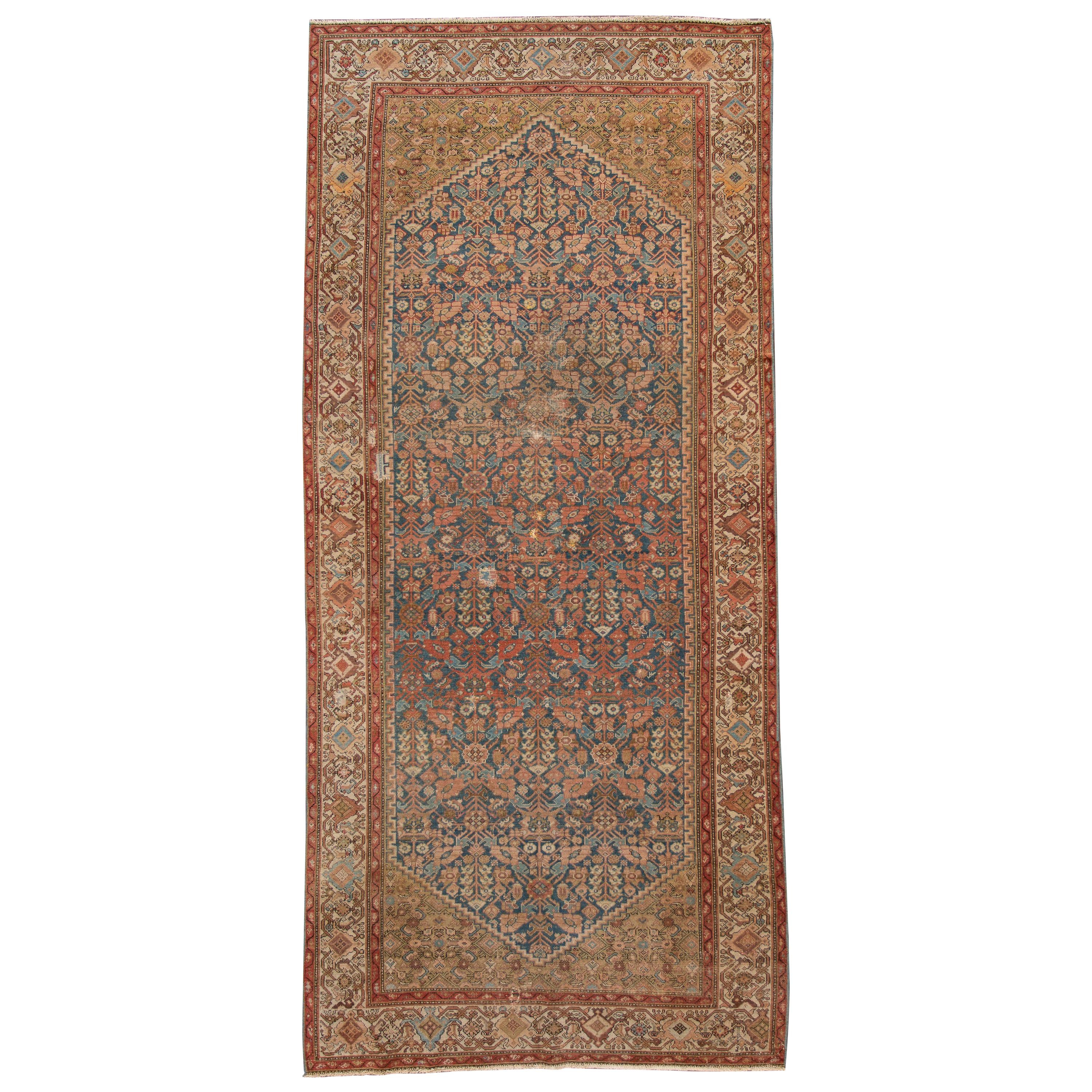 Early 20th Century Vintage Persian Malayer Runner Rug 