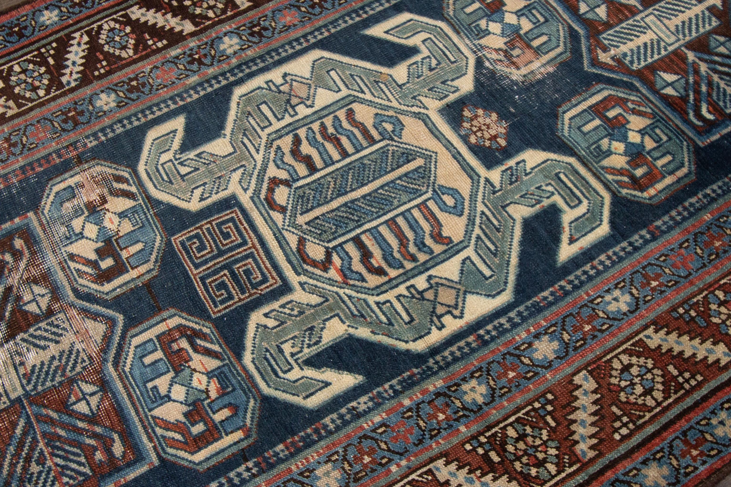 Early 20th Century Vintage Persian Wool Runner Rug For Sale 6