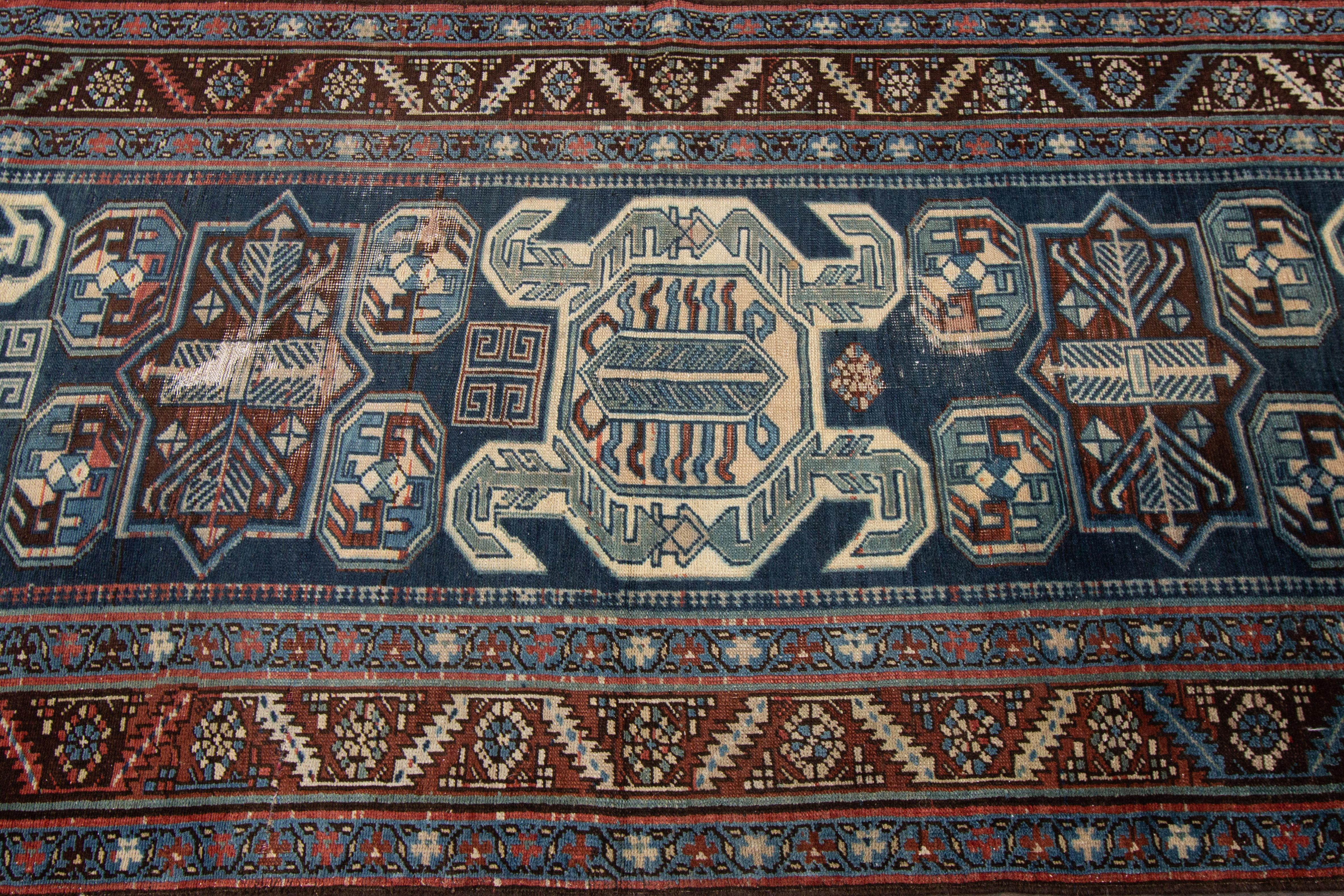 Early 20th Century Vintage Persian Wool Runner Rug For Sale 2