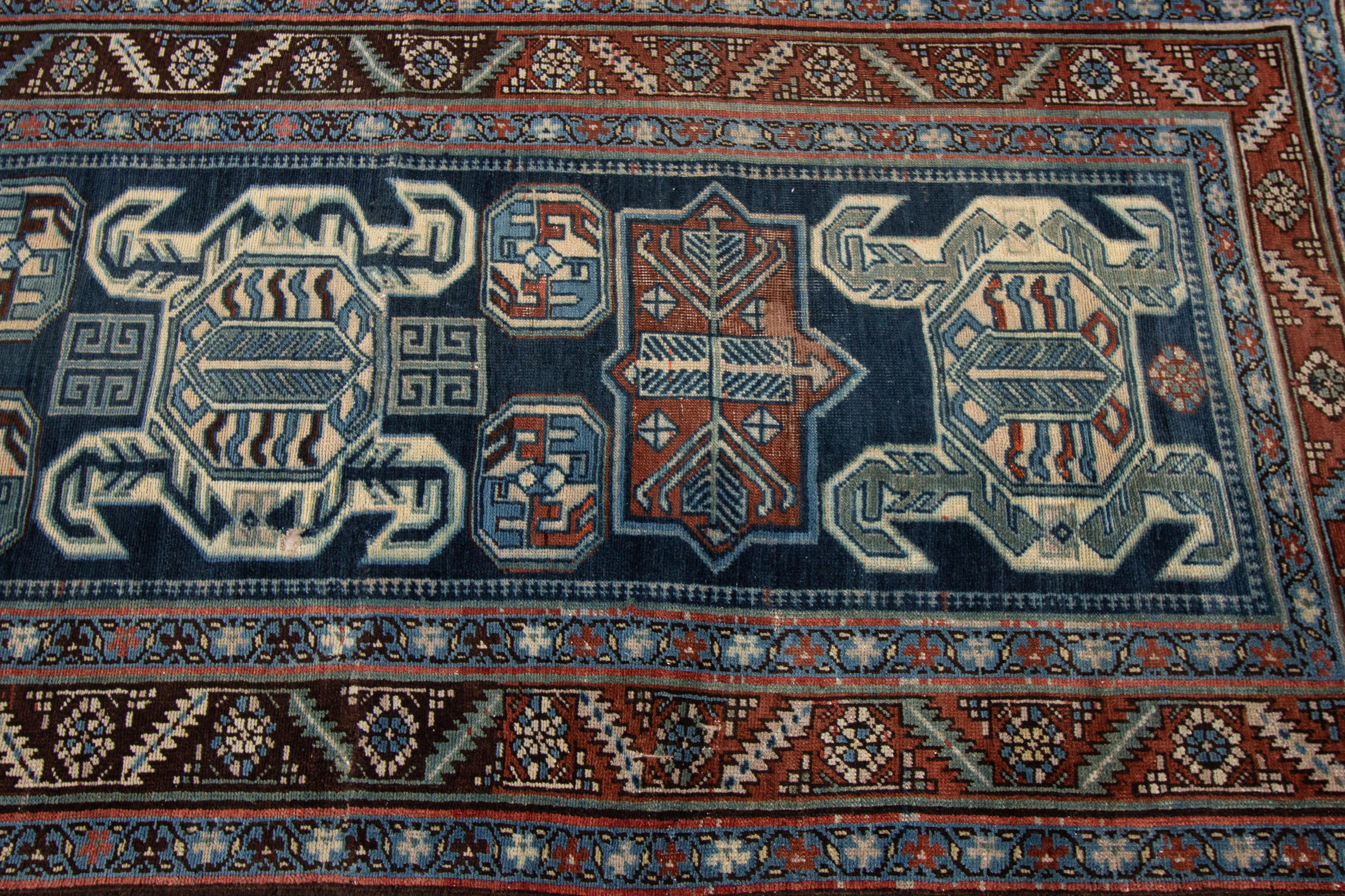 Early 20th Century Vintage Persian Wool Runner Rug For Sale 4