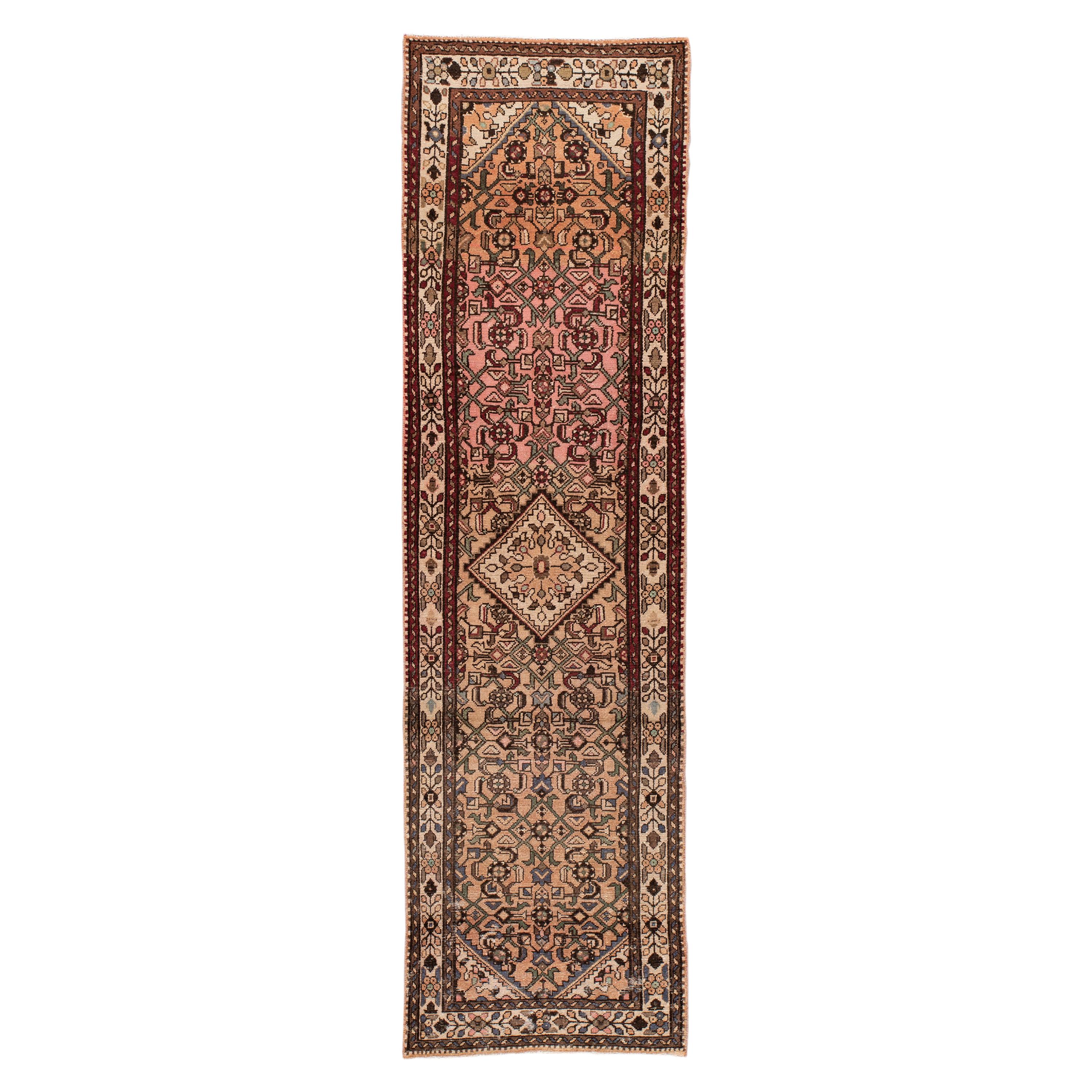Early 20th Century Vintage Persian Wool Runner Rug For Sale at 1stDibs