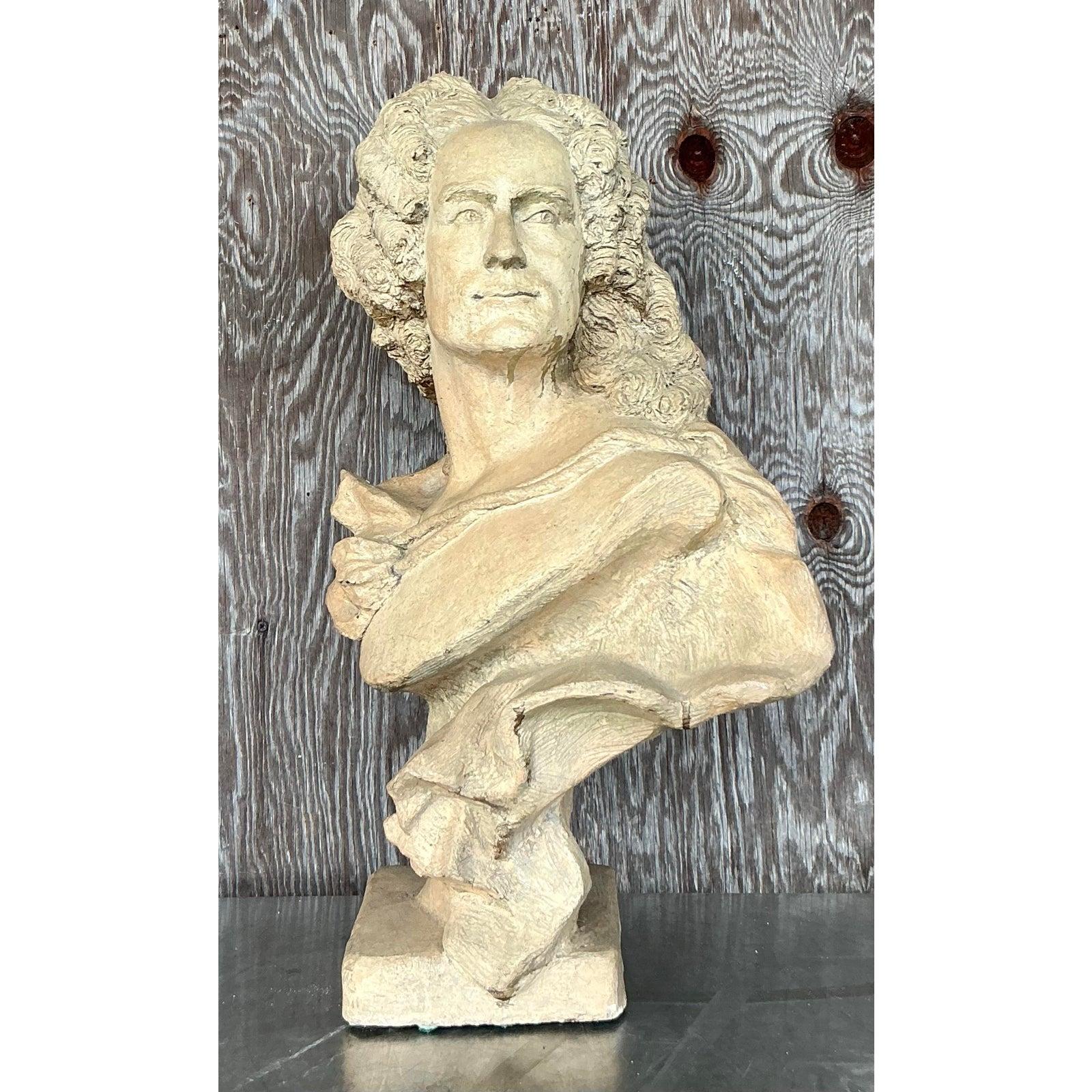 Intonaco Busto in gesso Regency dei primi del Novecento in vendita