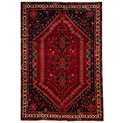 Early 20th Century Antique Shiraz Wool Rug