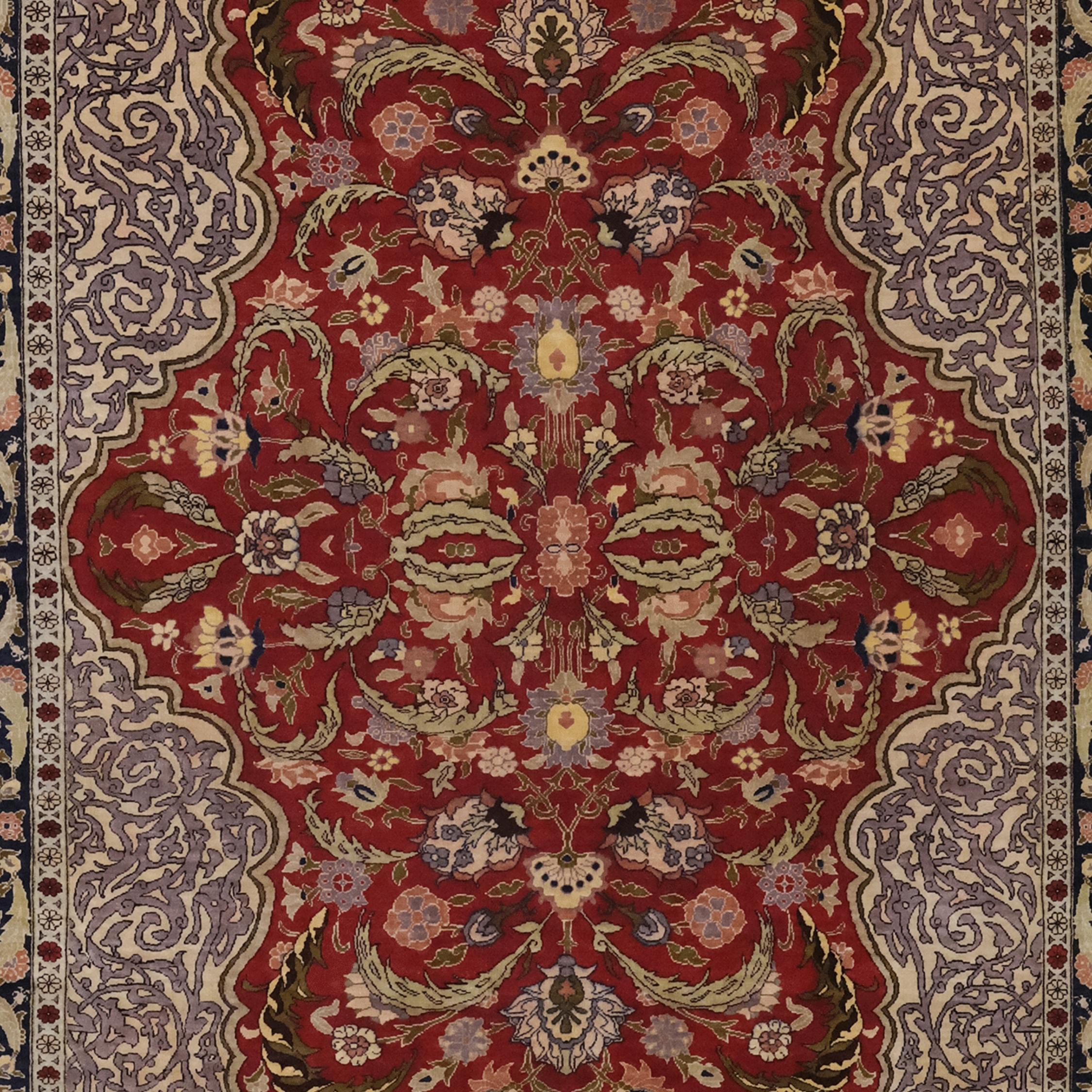 Vintage Hereke Seidenteppich aus dem frühen 20. (Türkisch) im Angebot