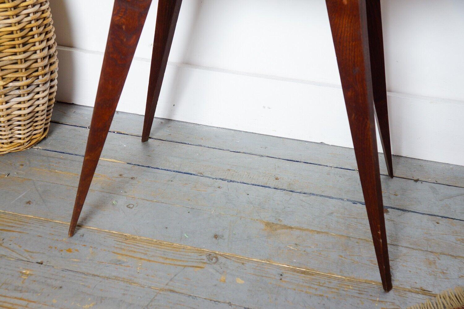 Early 20th Century Vintage Stained Oak Plant Table 2