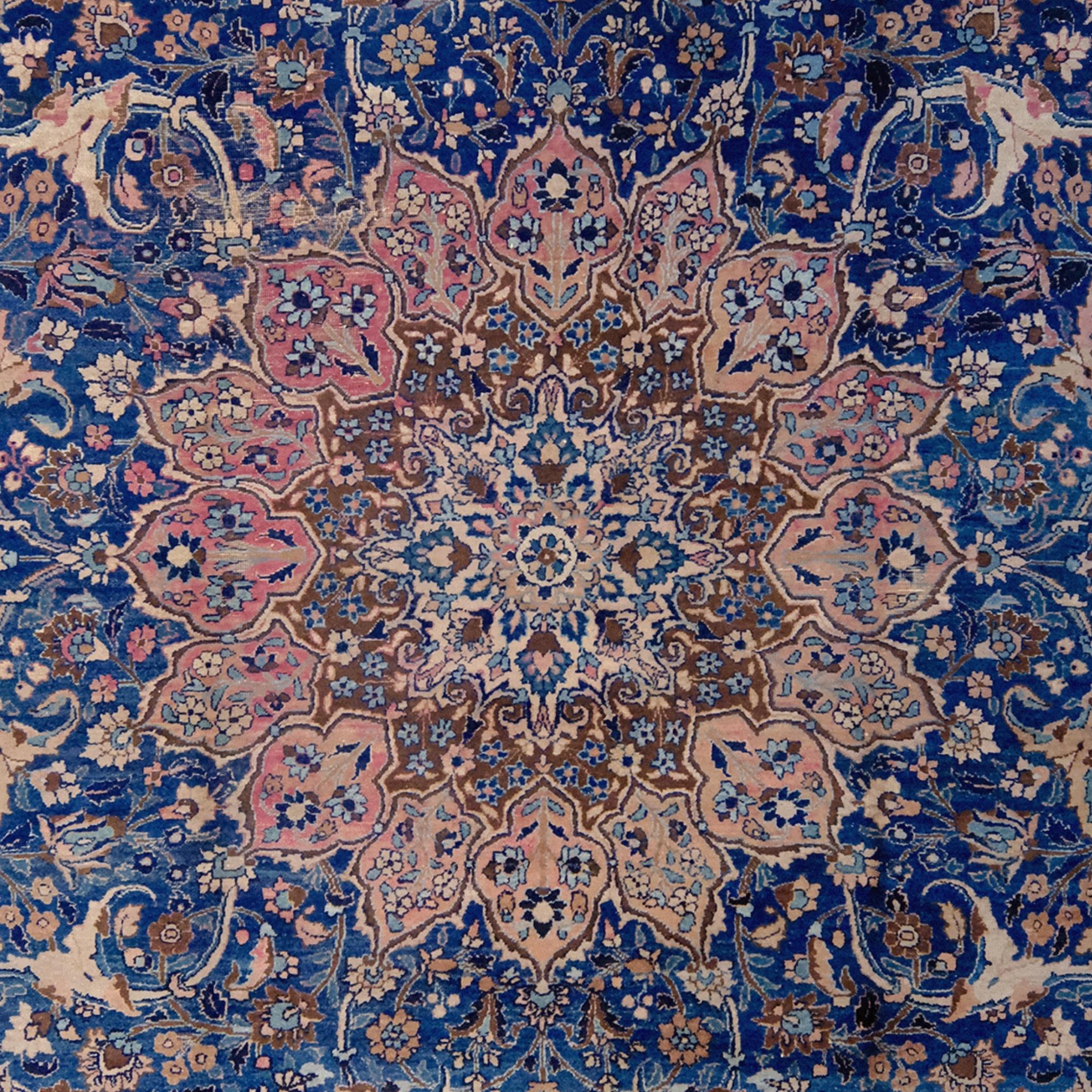 Persian Early 20th Century Vintage Tabriz Carpet For Sale