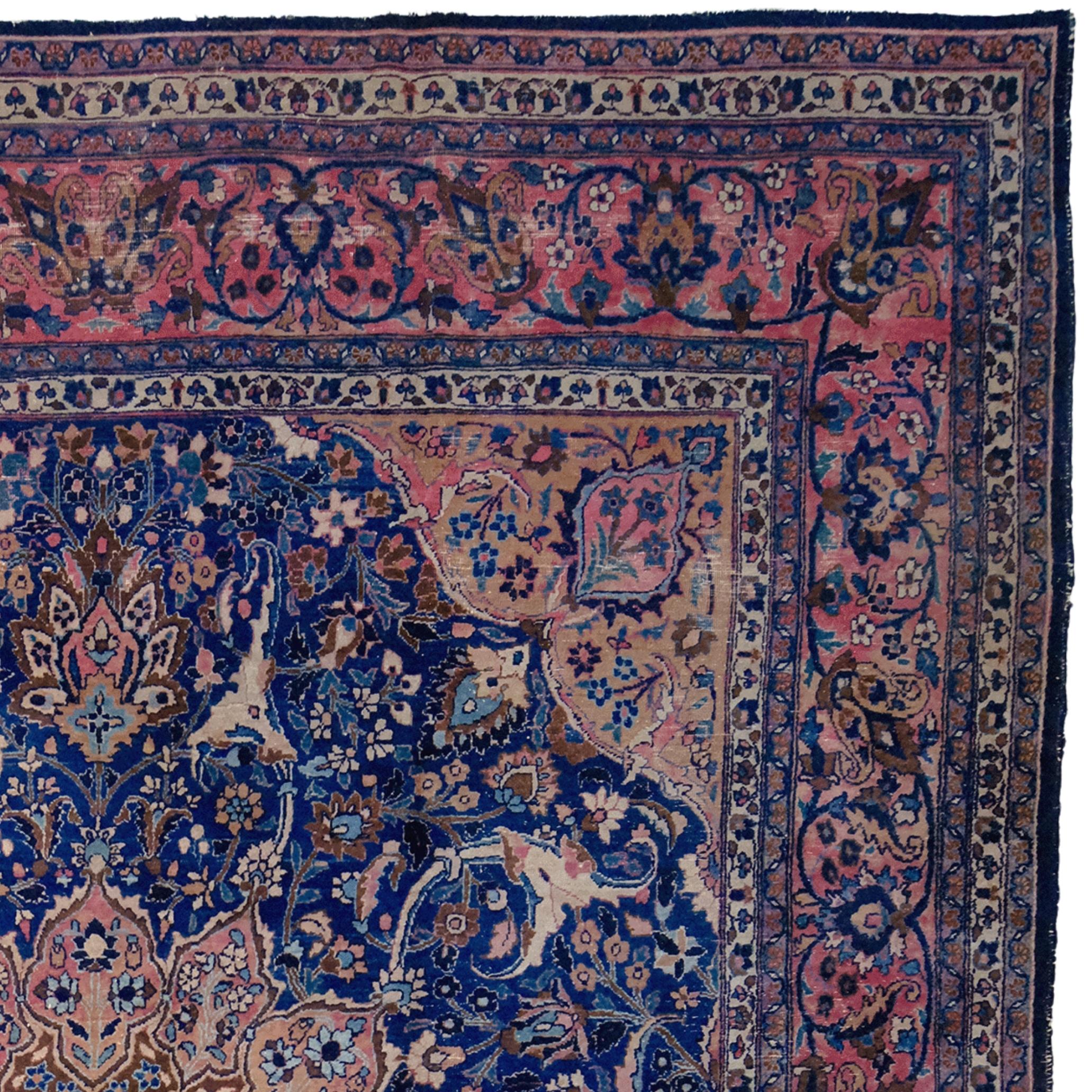 Hand-Woven Early 20th Century Vintage Tabriz Carpet For Sale