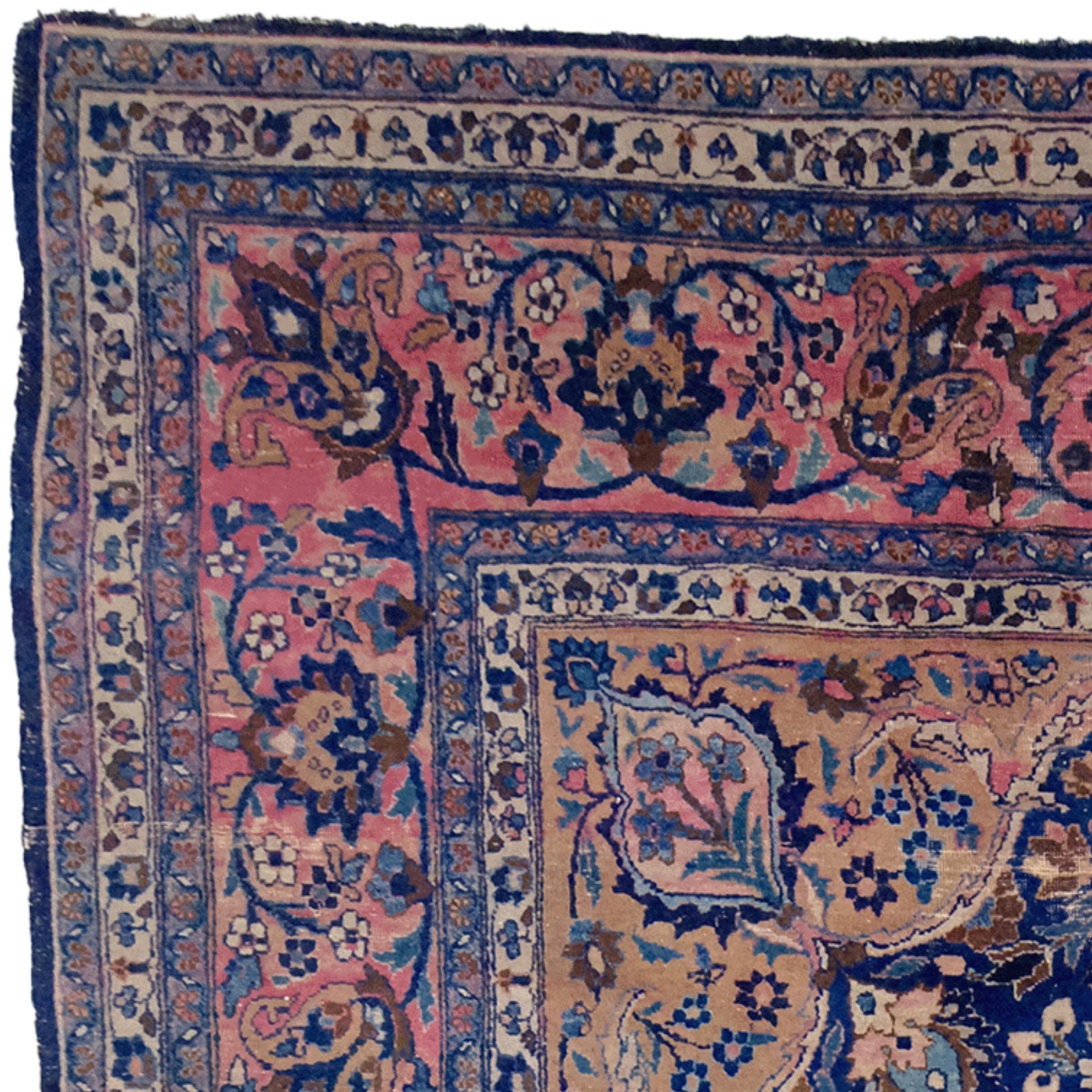 Wool Early 20th Century Vintage Tabriz Carpet For Sale