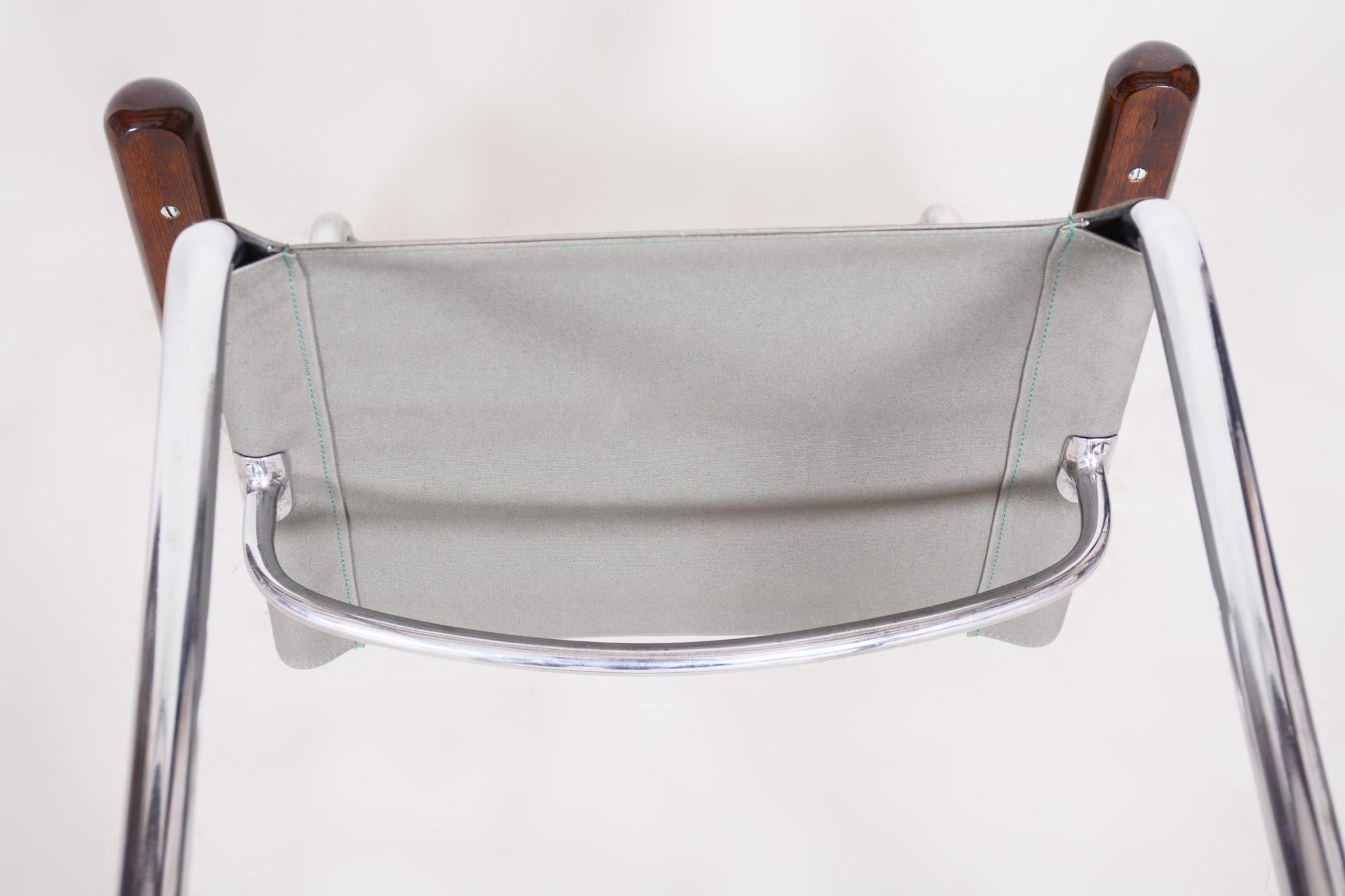 Early 20th Century Vintage Tubular Chrome Bauhaus Chair by Hynek Gottwald, 1930s For Sale 2