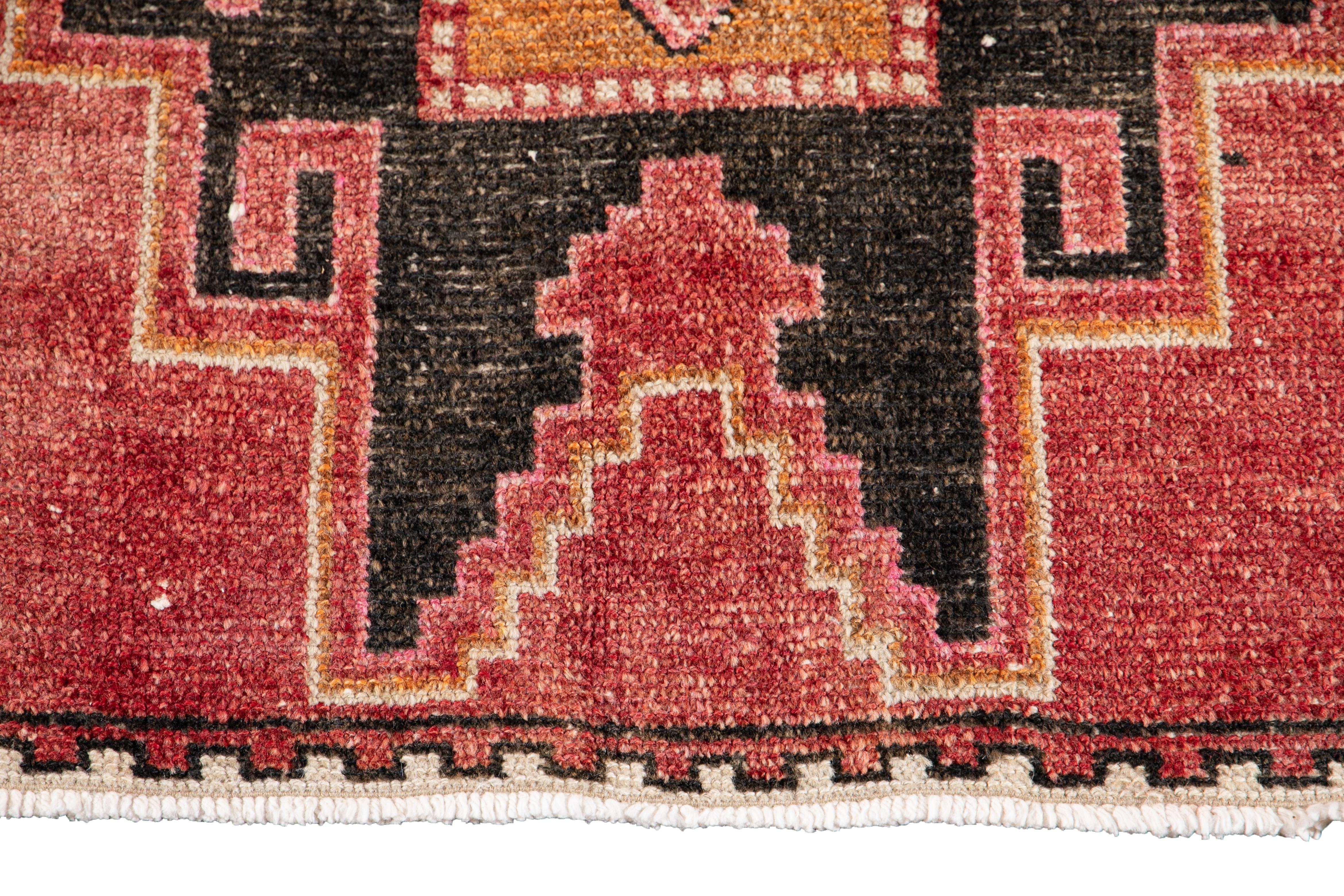 Early 20th Century Vintage Turkish Wool Runner Rug For Sale 6