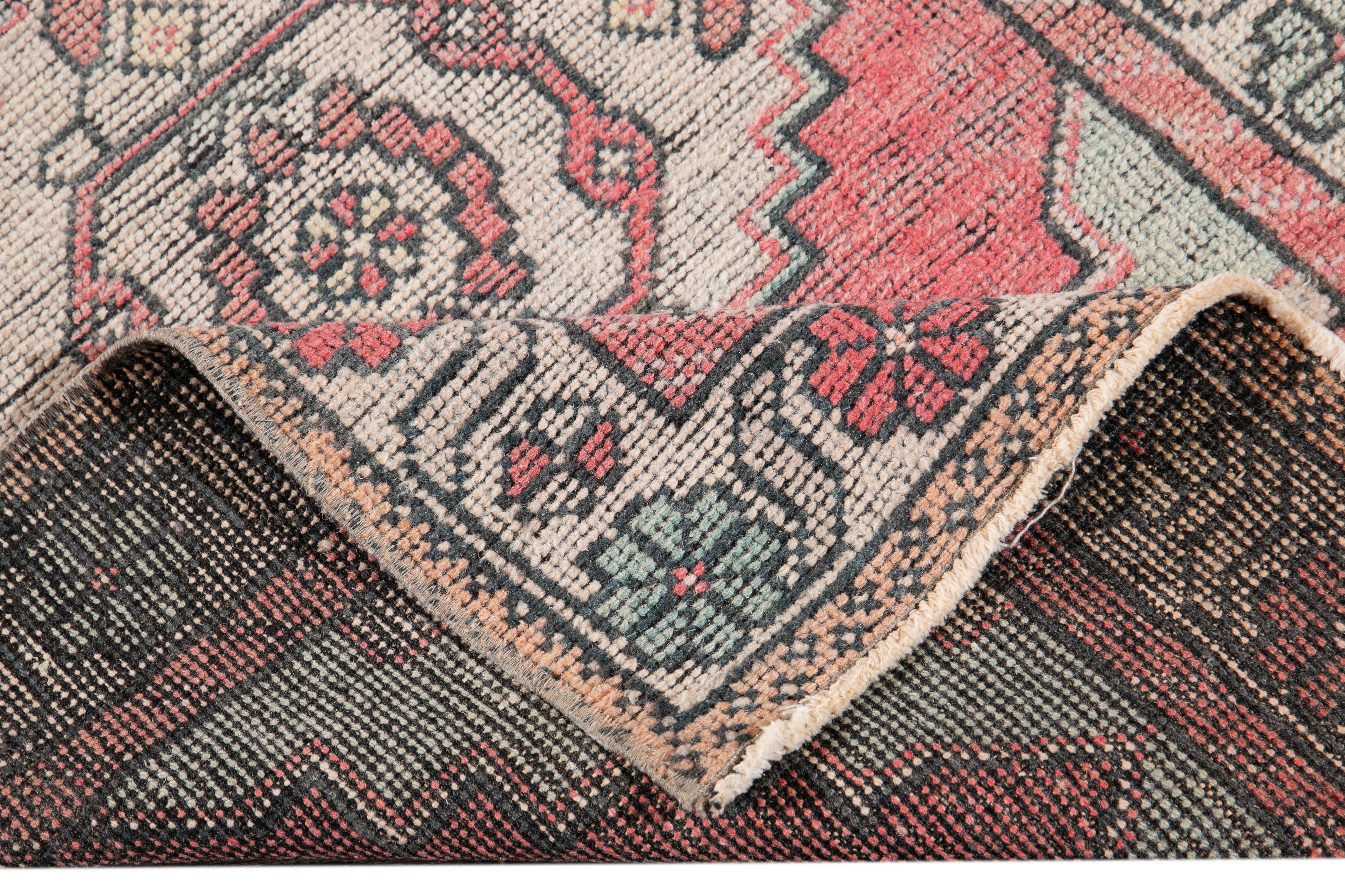 Early 20th Century Vintage Turkish Wool Runner Rug For Sale 11