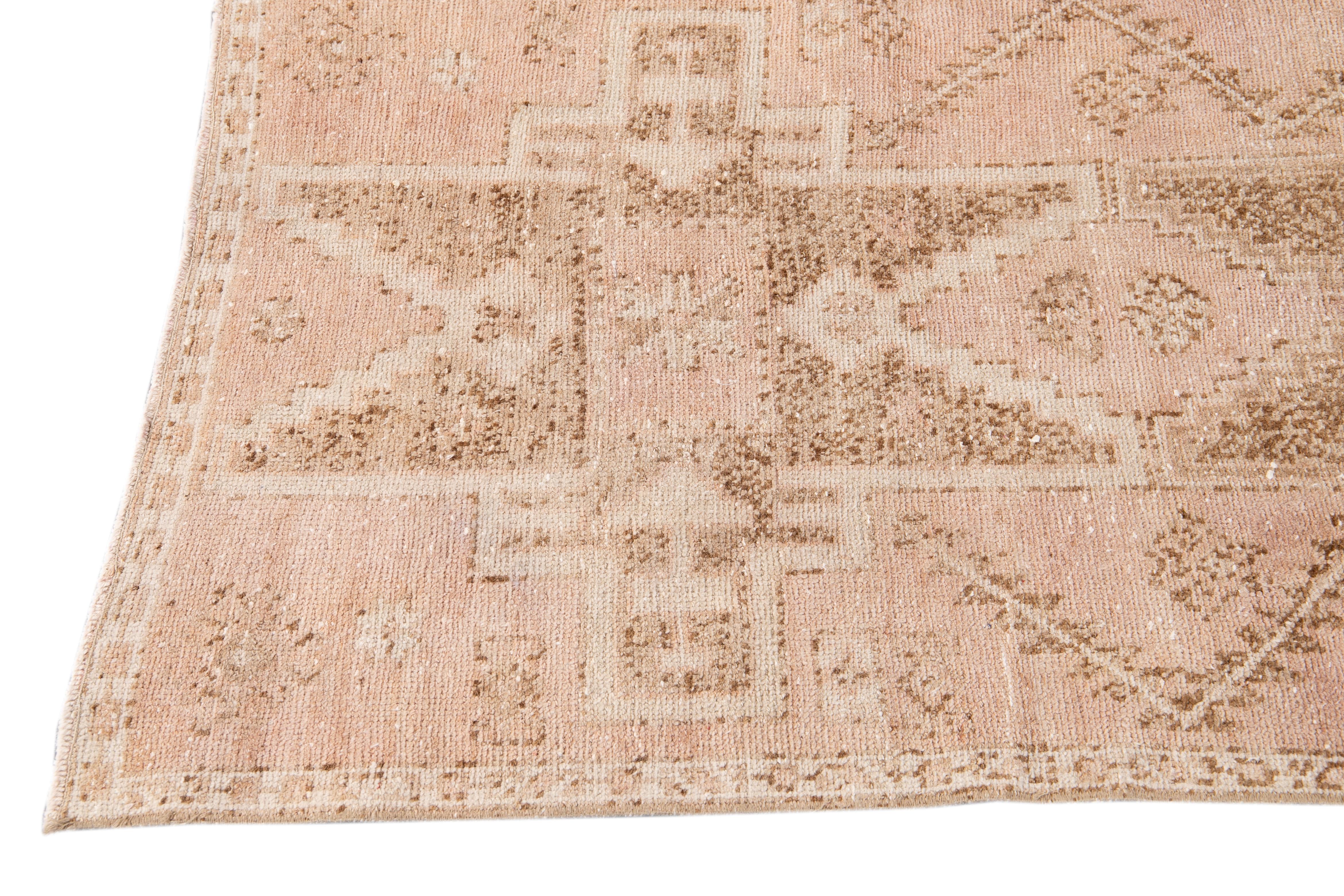 Hand-Knotted Early 20th Century Vintage Turkish Wool Runner Rug