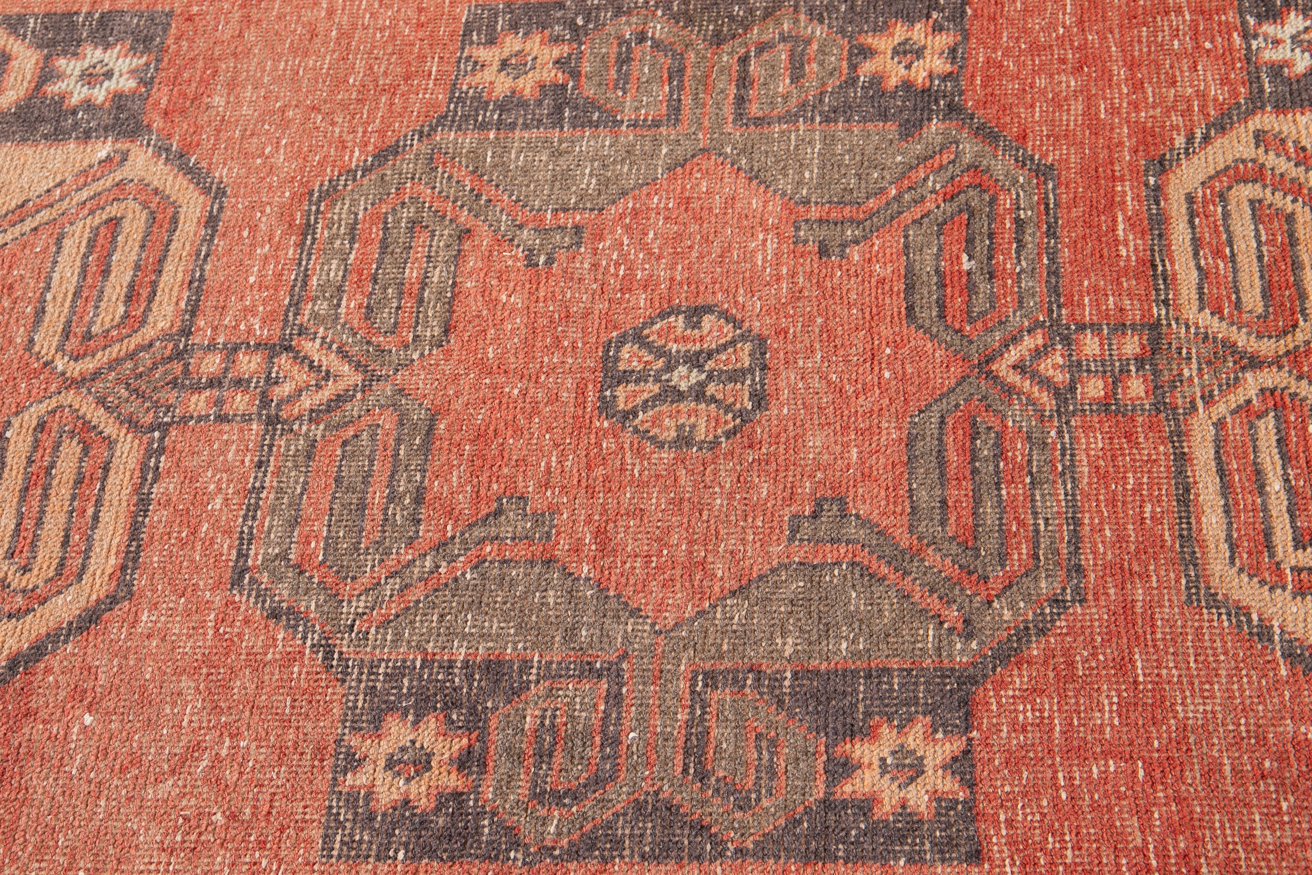 Early 20th Century Vintage Turkish Wool Runner Rug In Good Condition For Sale In Norwalk, CT