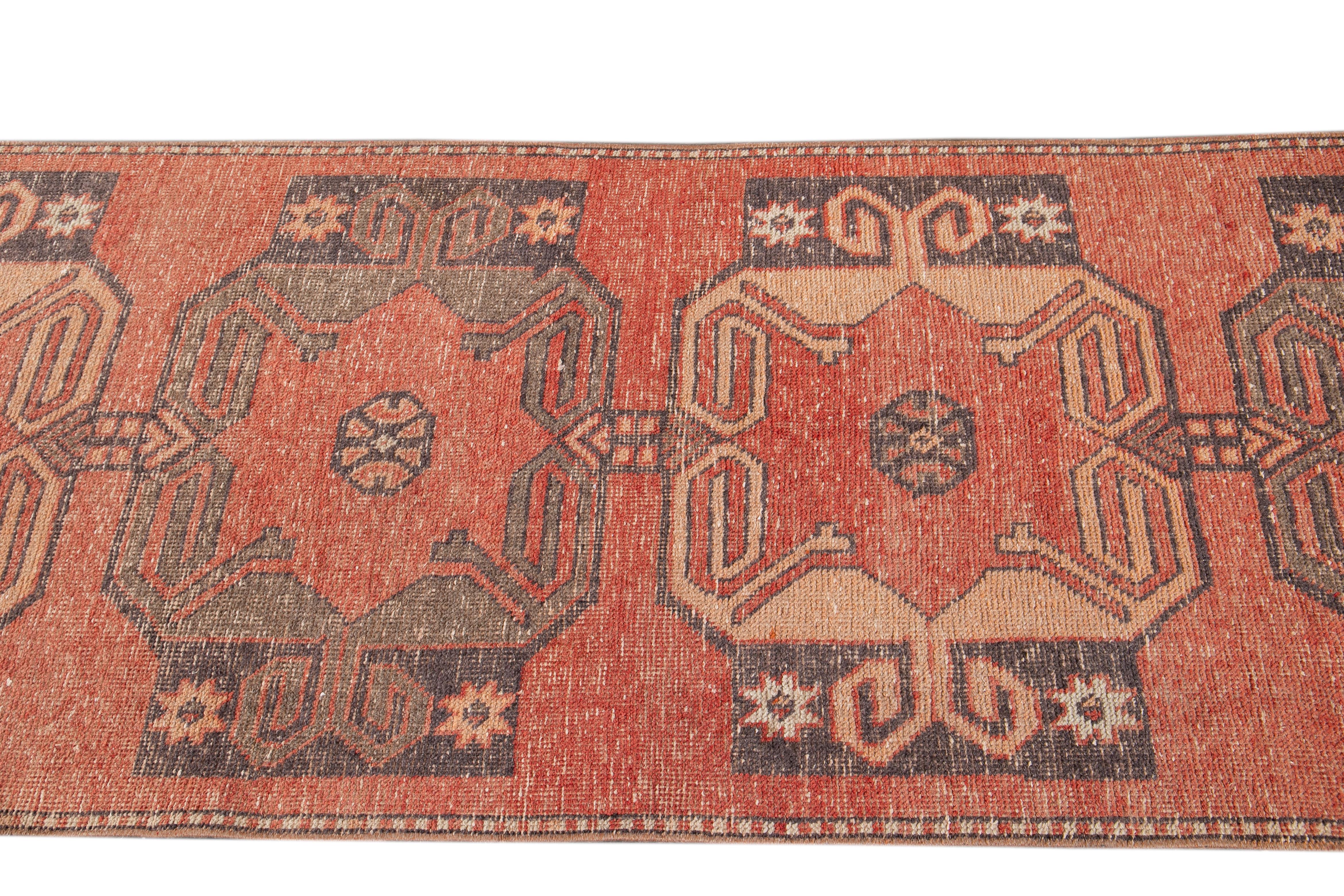 Early 20th Century Vintage Turkish Wool Runner Rug For Sale 2