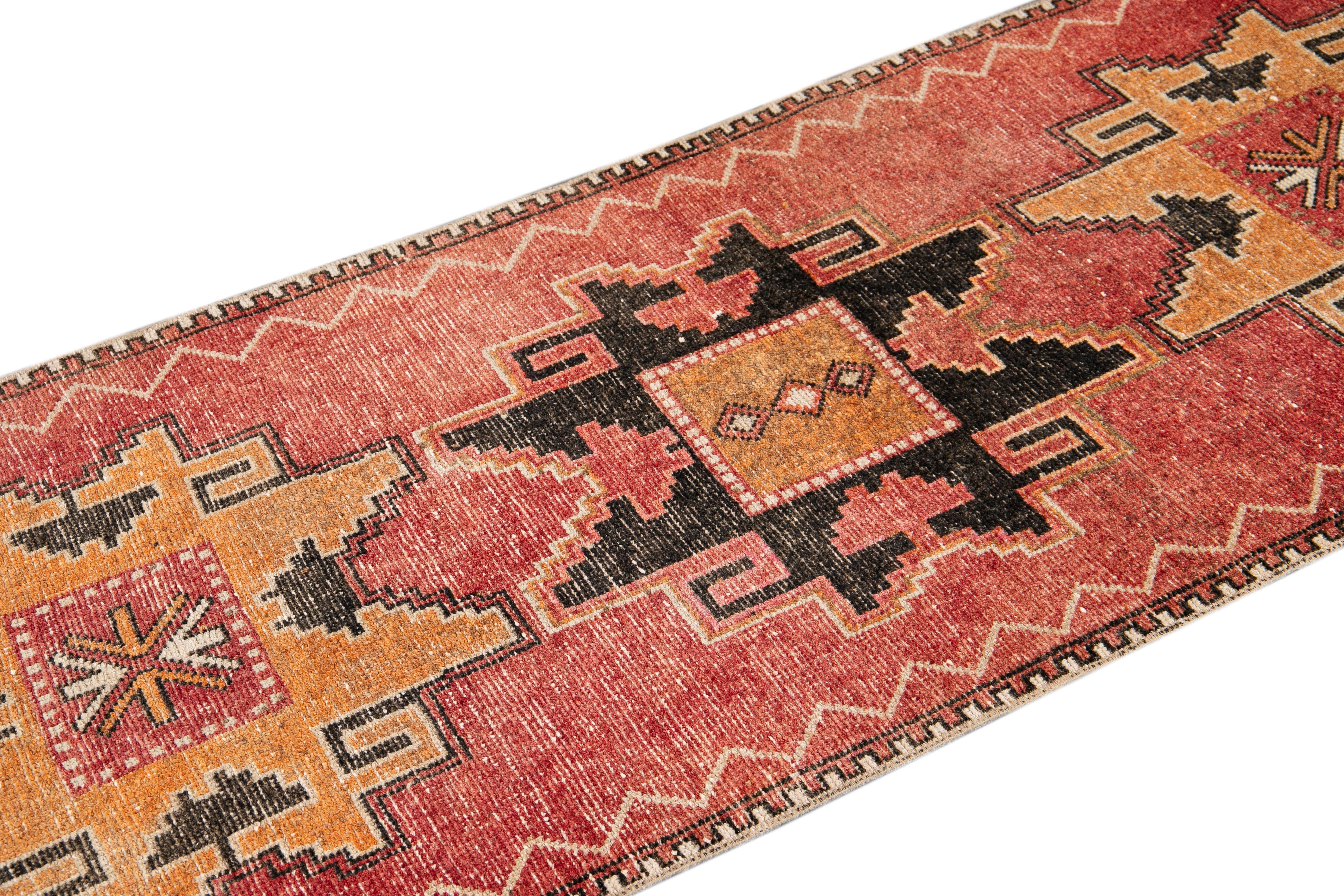 Early 20th Century Vintage Turkish Wool Runner Rug For Sale 2