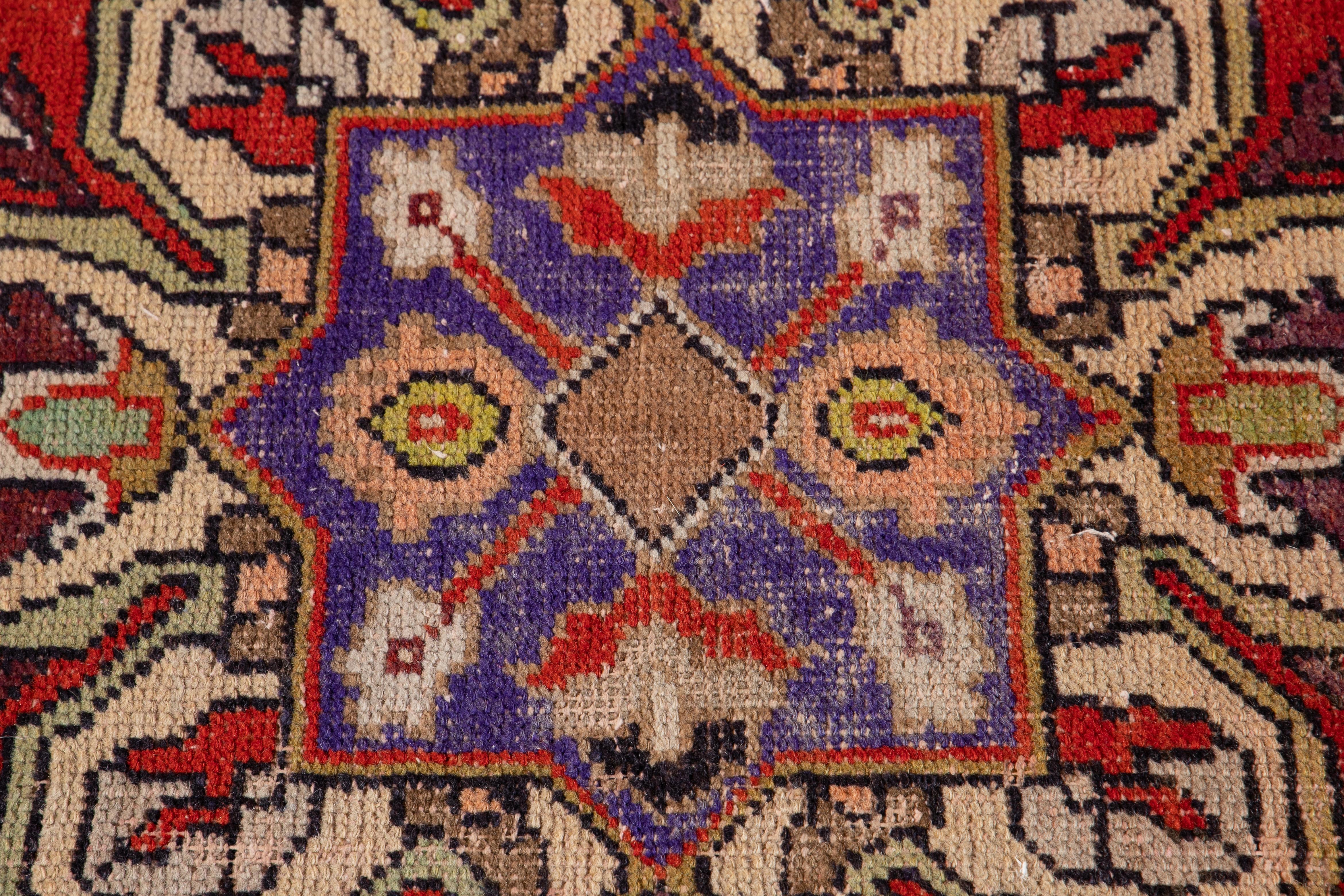 Early 20th Century Vintage Turkish Wool Runner Rug For Sale 2