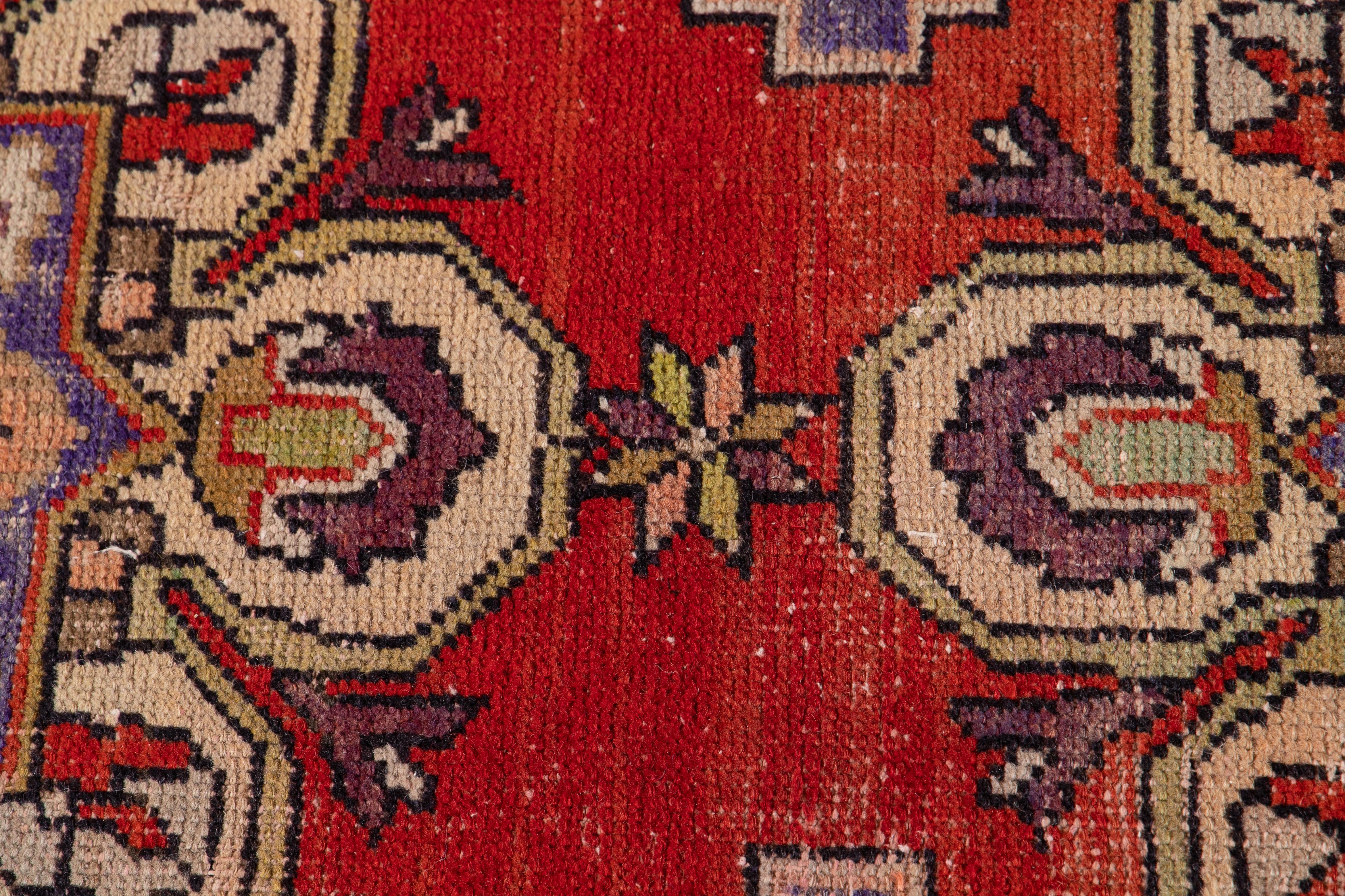 Early 20th Century Vintage Turkish Wool Runner Rug For Sale 4