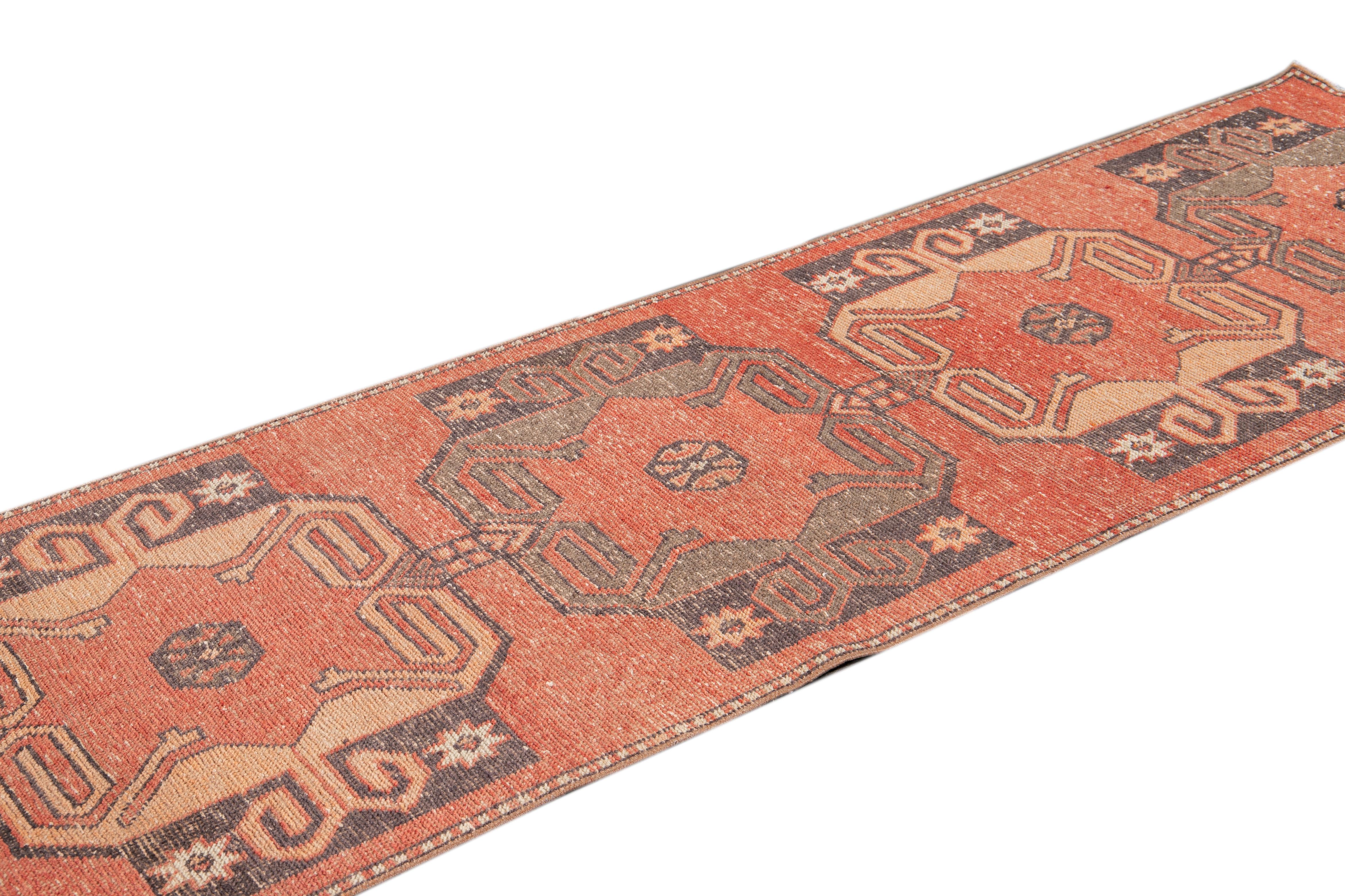 Early 20th Century Vintage Turkish Wool Runner Rug For Sale 5