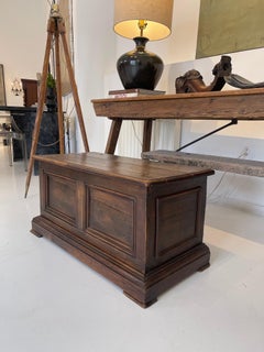 Early 20th Century Vintage Wood Panel Trunk / Blanket Chest