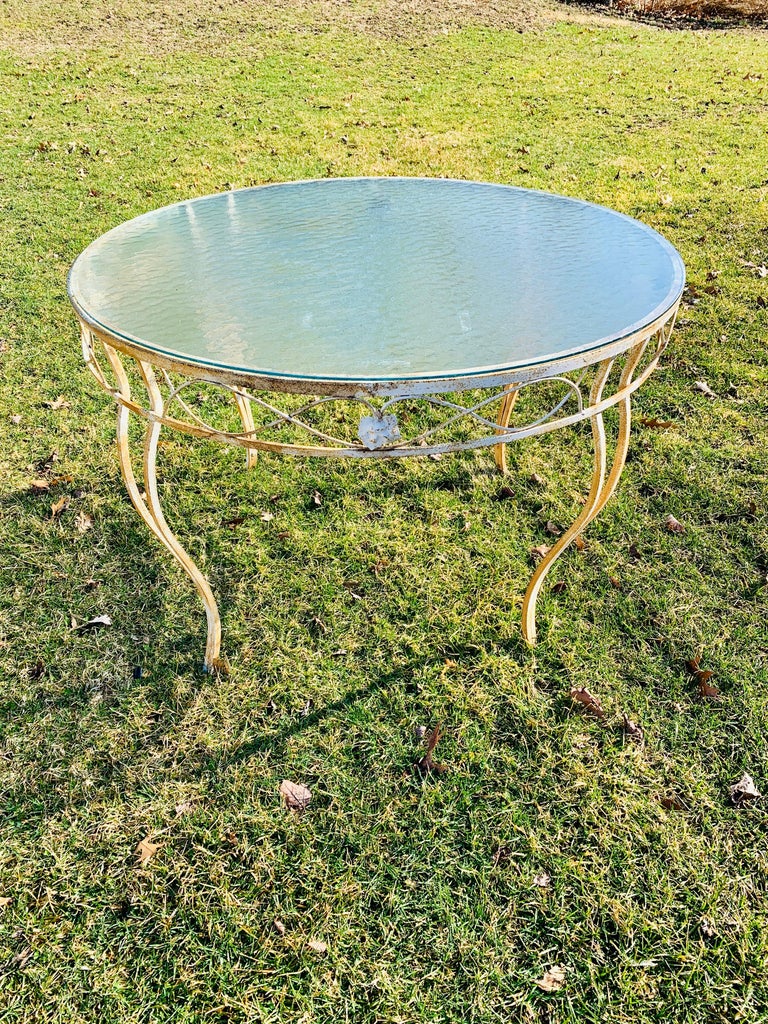 Early 20th Century Vintage Wrought Iron Table For Sale at 1stDibs