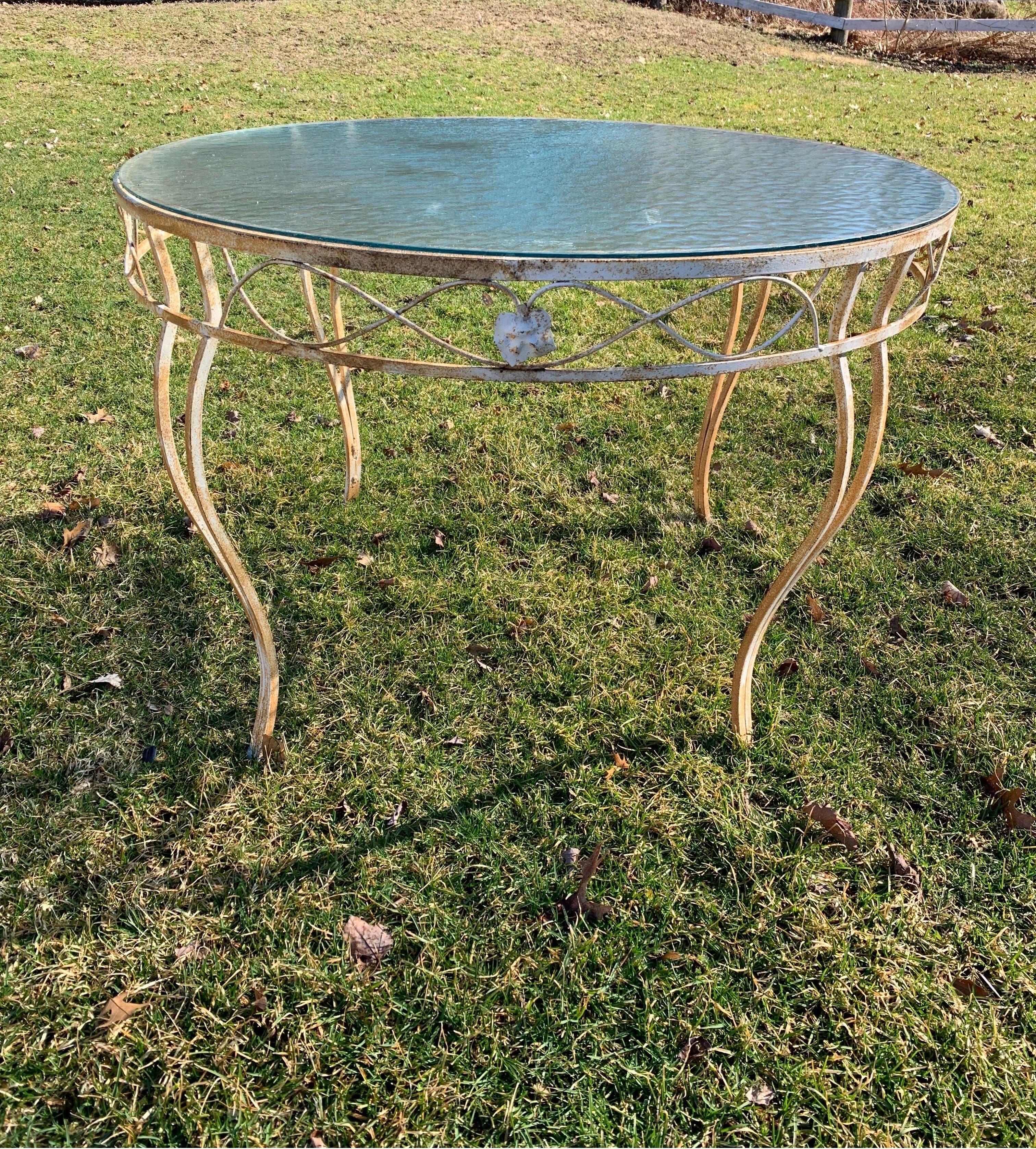 Early 20th Century Vintage Wrought Iron Table For Sale 1