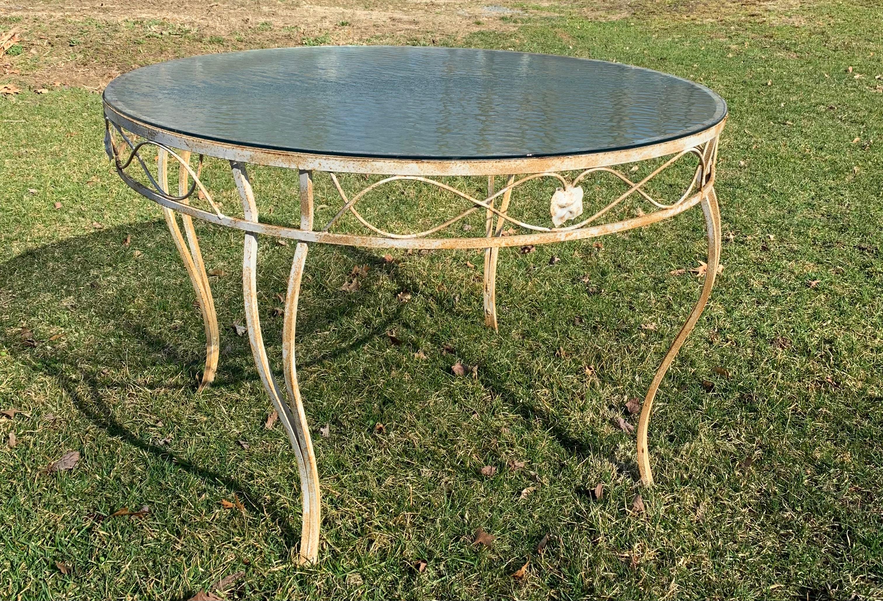 Early 20th Century Vintage Wrought Iron Table For Sale 2