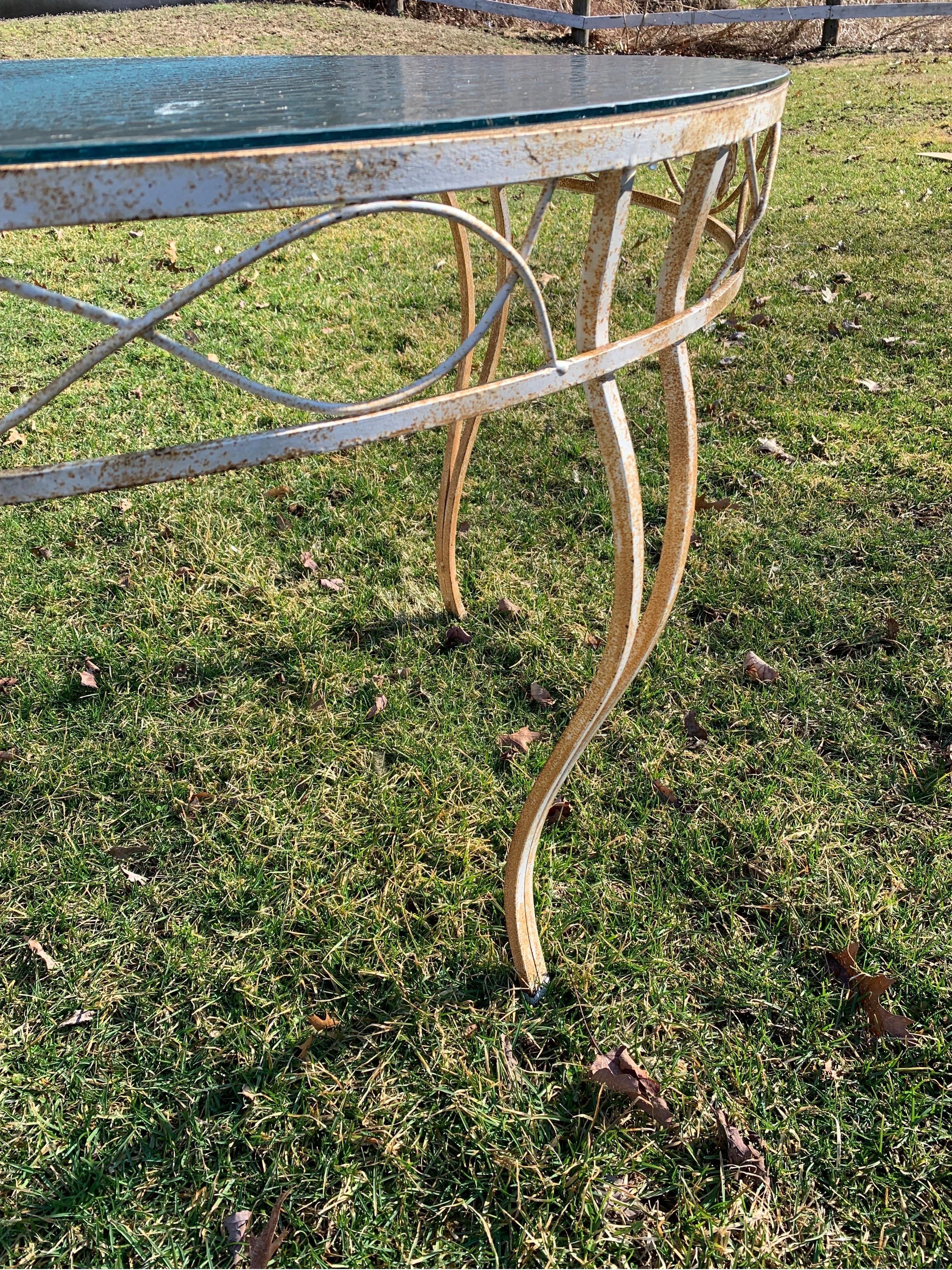 Early 20th Century Vintage Wrought Iron Table For Sale 3