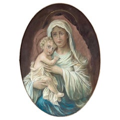 Pittura con Vergine e Bambino dell'inizio del XX secolo, 1900