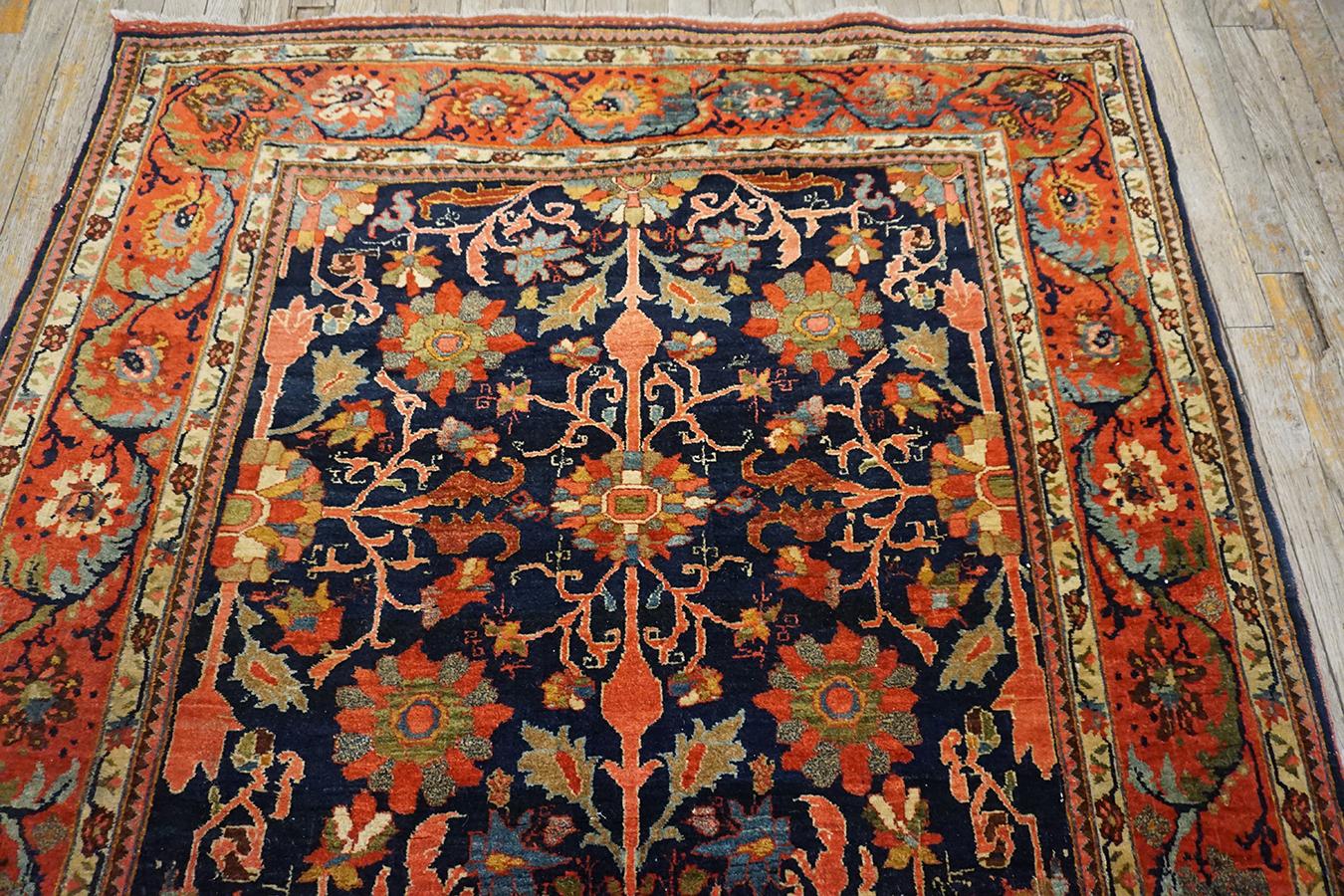 Tapis persan Bijar du début du 20e siècle ( 4'6