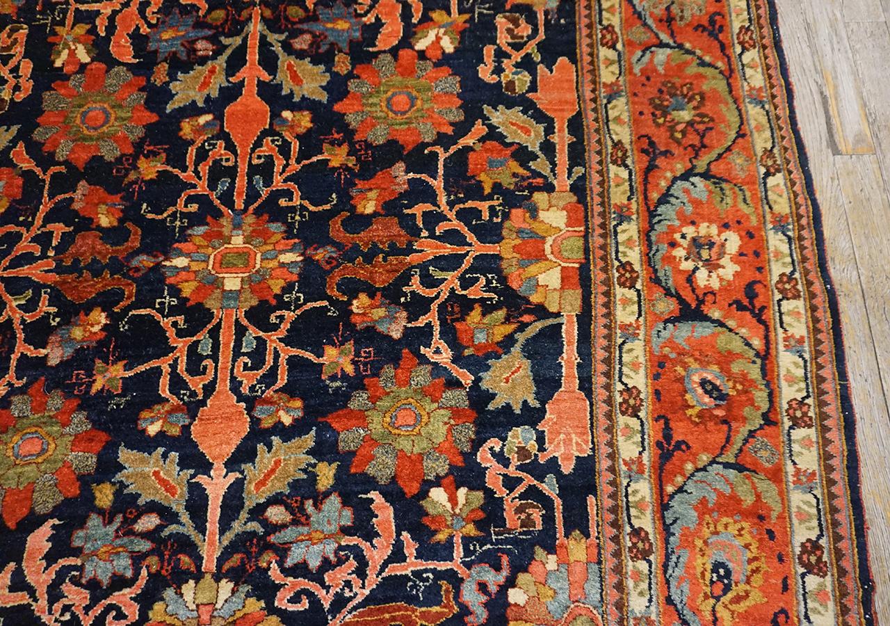 Tapis persan Bijar du début du 20e siècle ( 4'6