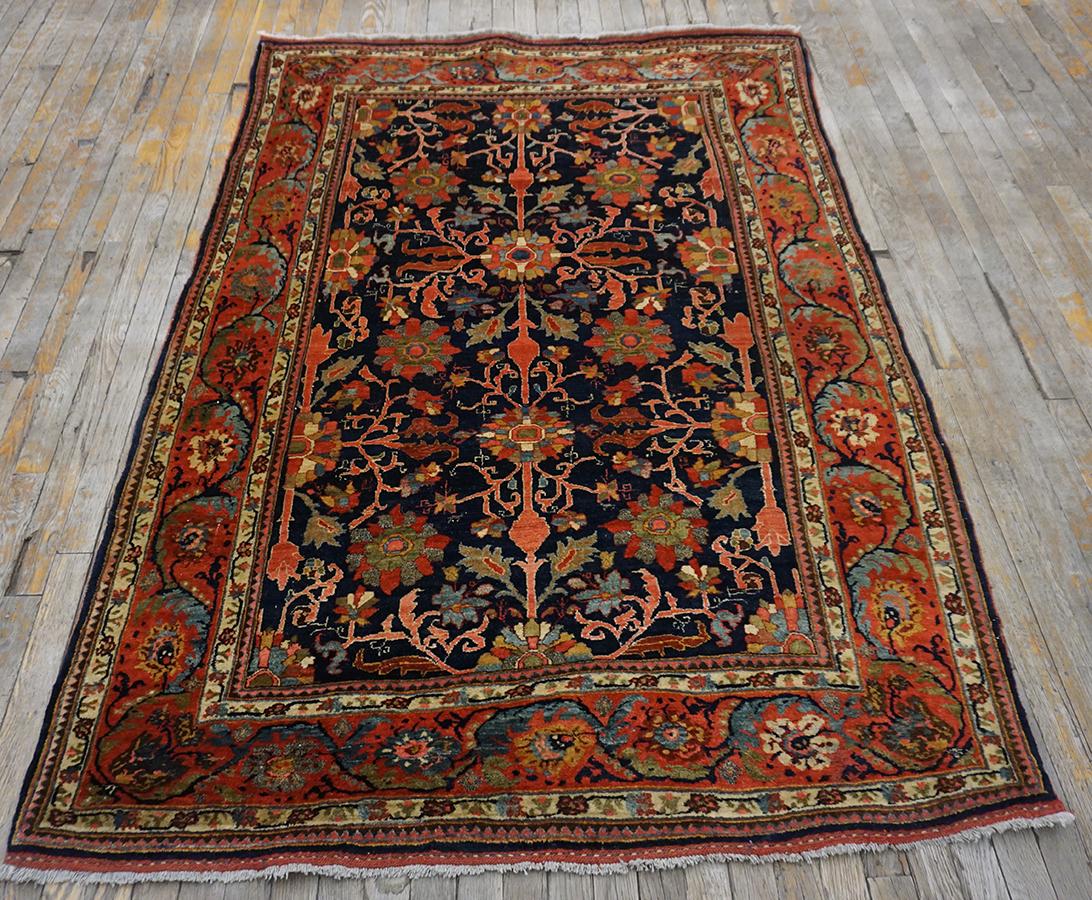 Début du 20ème siècle Tapis persan Bijar du début du 20e siècle ( 4'6