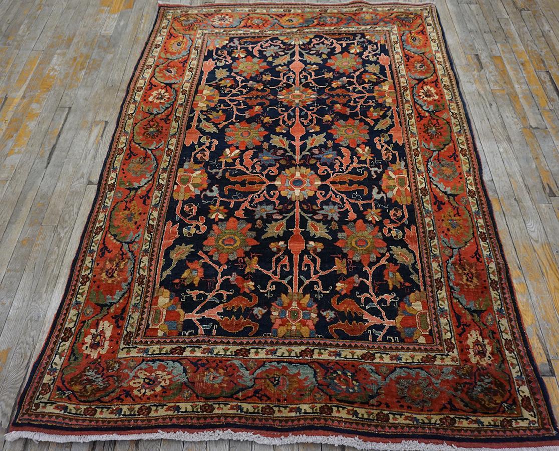 Tapis persan Bijar du début du 20e siècle ( 4'6