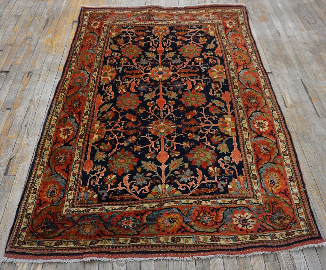 Perse Tapis persan Bijar du début du 20e siècle ( 4'6