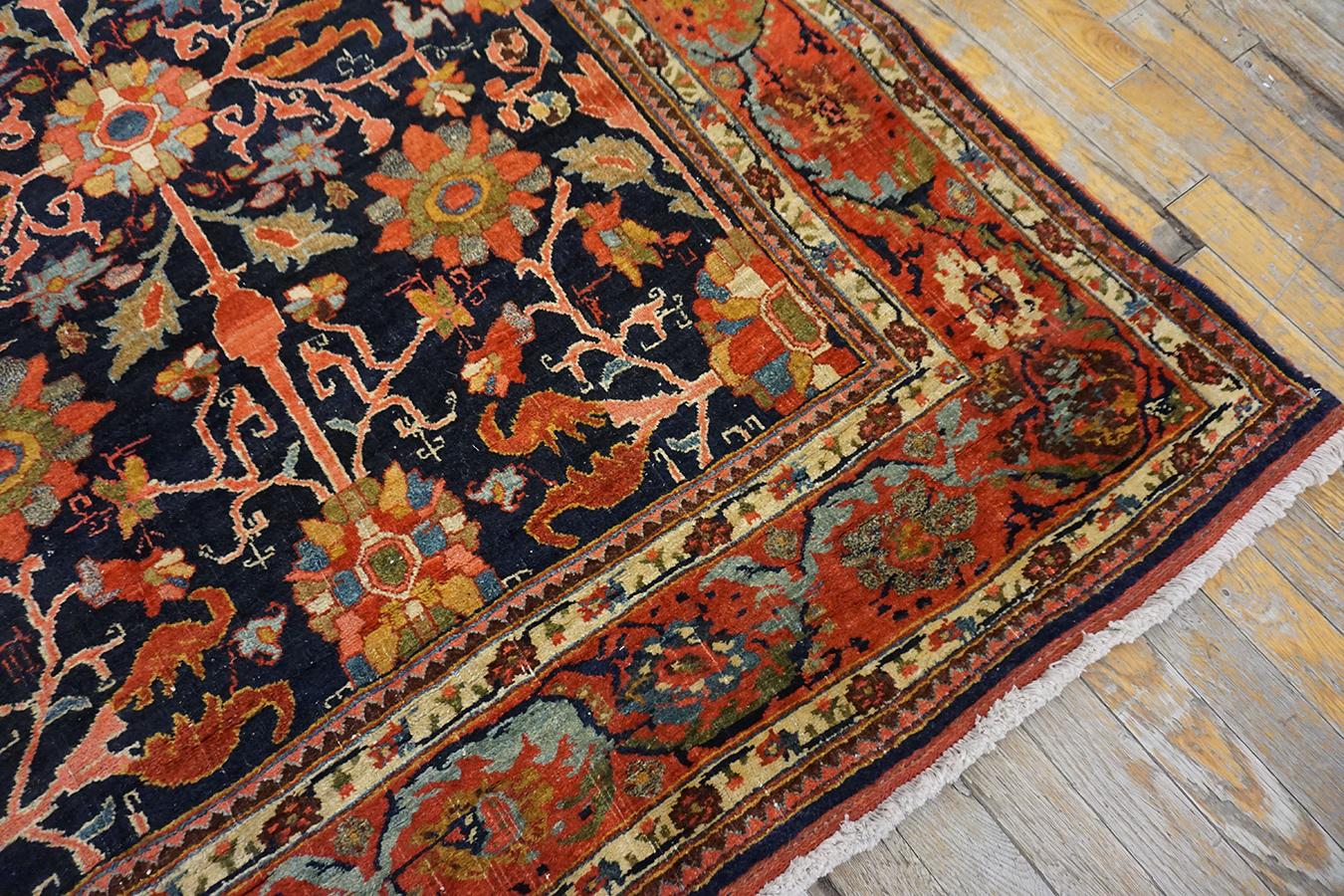 Tapis persan Bijar du début du 20e siècle ( 4'6