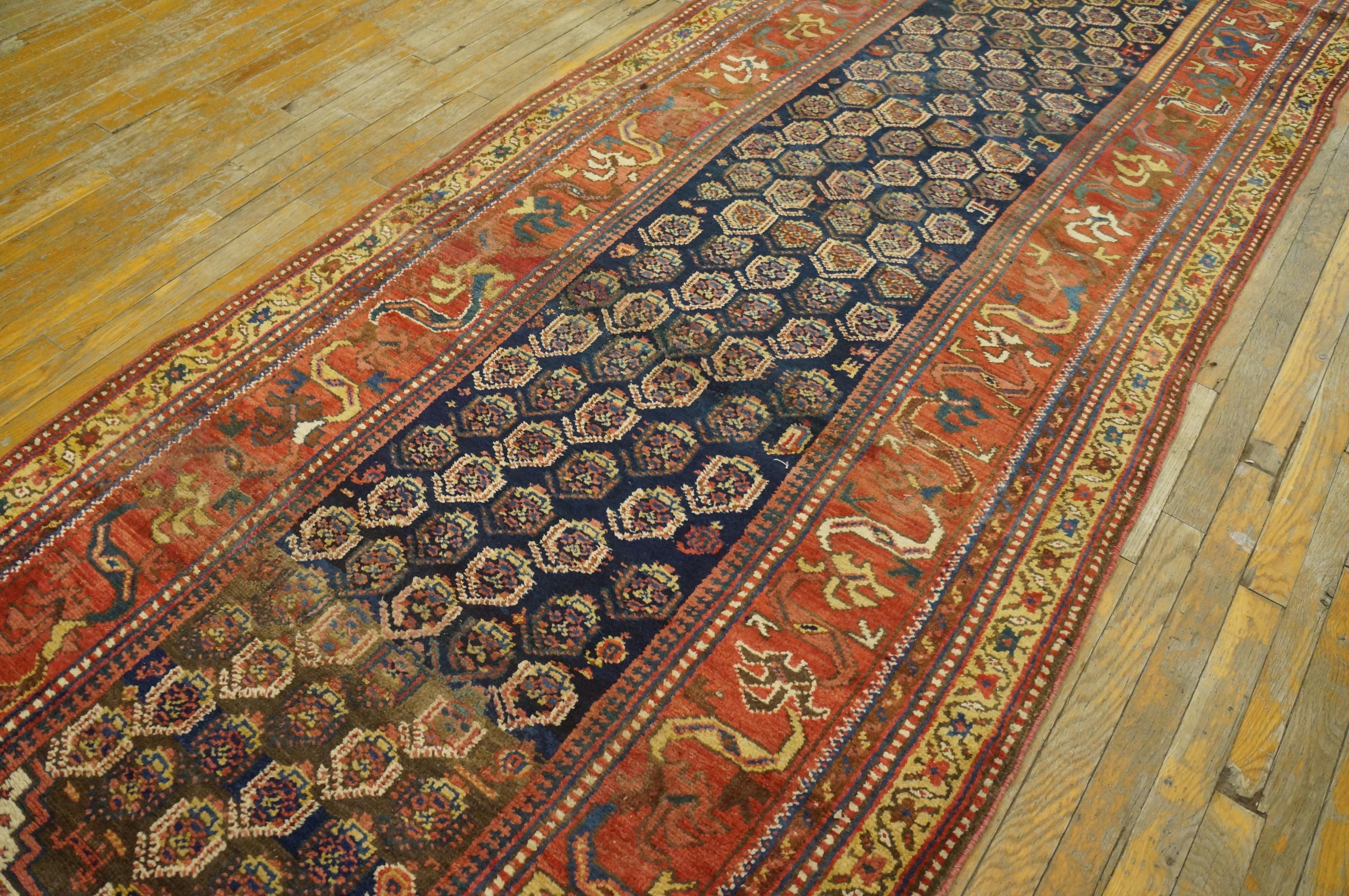 Début du 20ème siècle Tapis persan kurde du début du 20e siècle W. ( 3'10