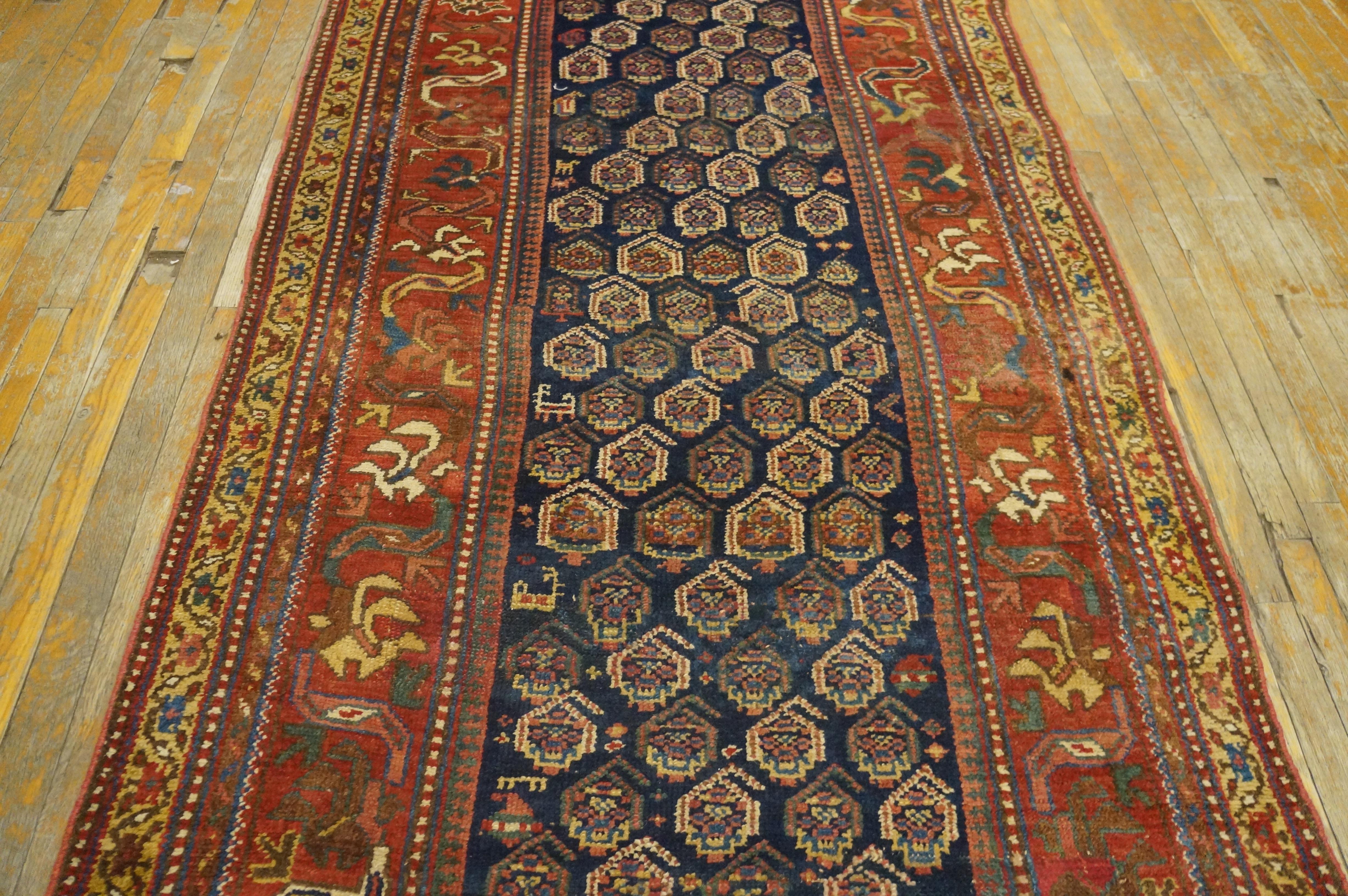 Tapis persan kurde du début du 20e siècle W. ( 3'10