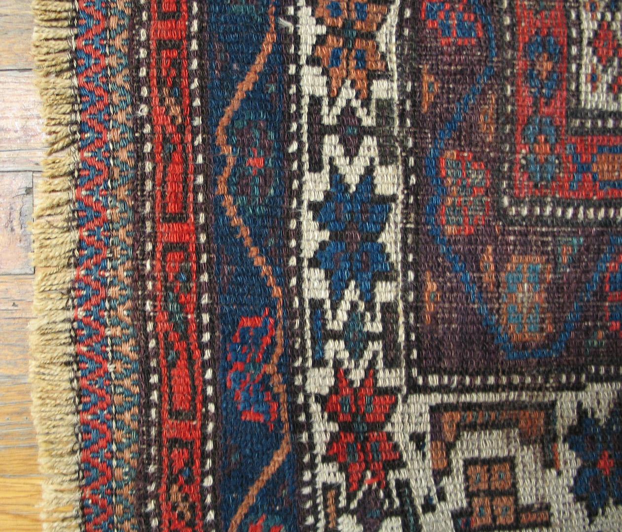 Early 20th Century W. Persian Kurdish Carpet ( 4'6